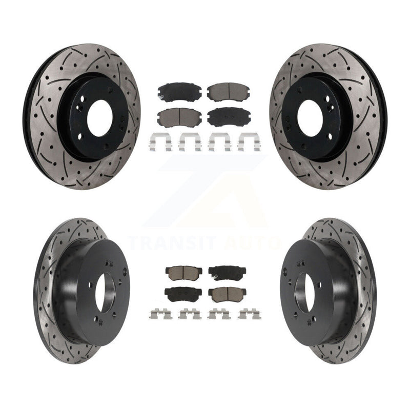 Transit Auto KDC-101758 Disc Brake Kit for 2005-2010 Hyundai Tucson, Kia Sportage - Front and Rear product image