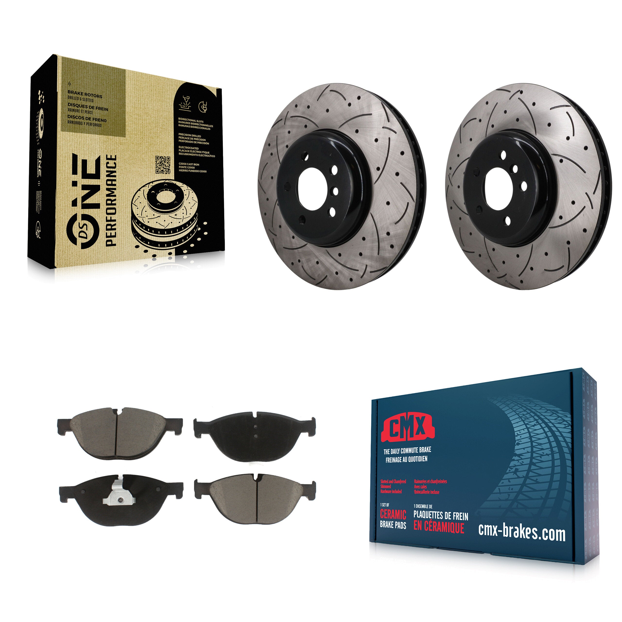 Transit Auto KDC-101772 Disc Brake Kit for 2009-2017 BMW 550i GT, BMW 550i GT xDrive, BMW 750i xDrive & more - Front product image