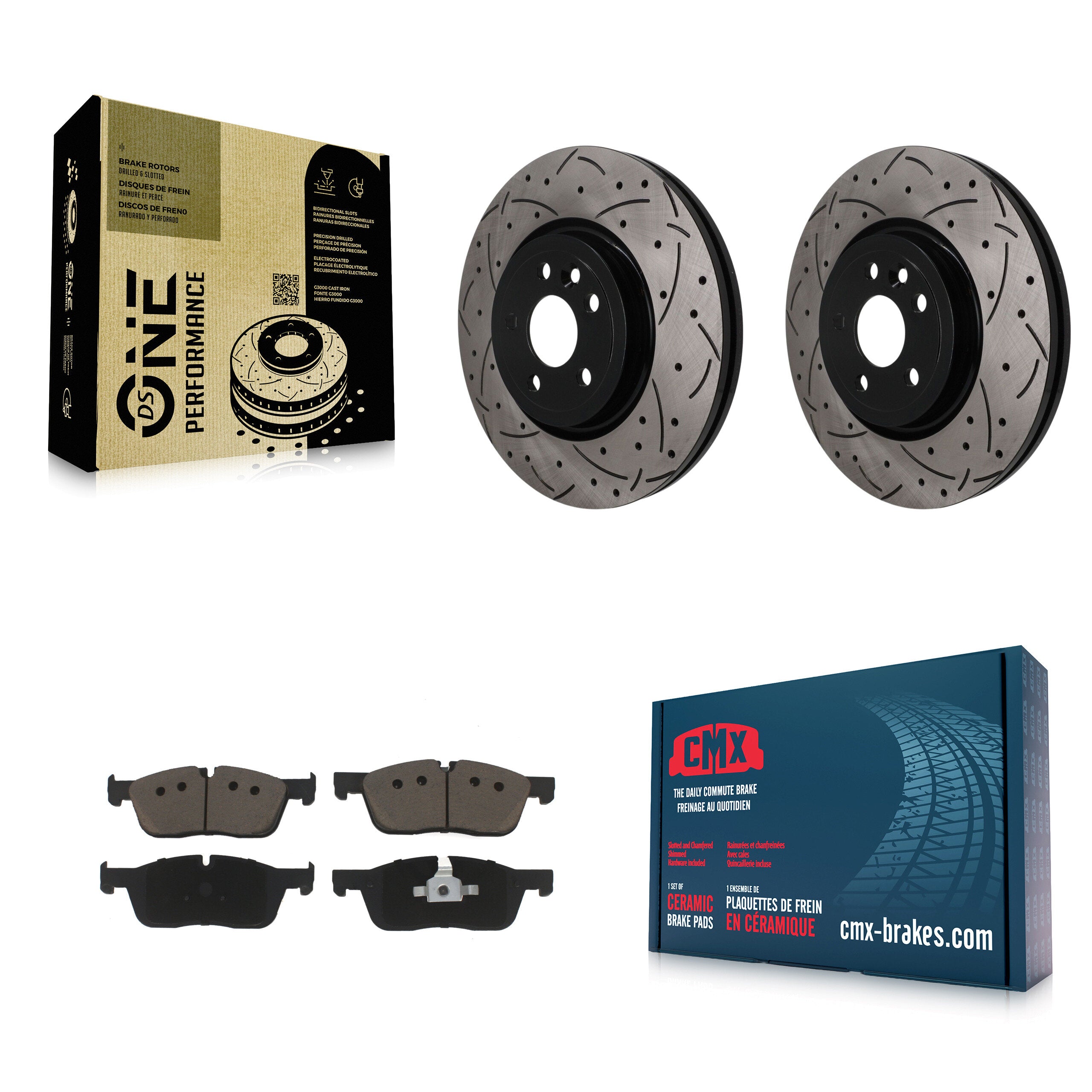 Transit Auto KDC-101777 Disc Brake Kit for 2017-2020 Jaguar F-Pace, Land Rover Range Rover Velar - Front product image