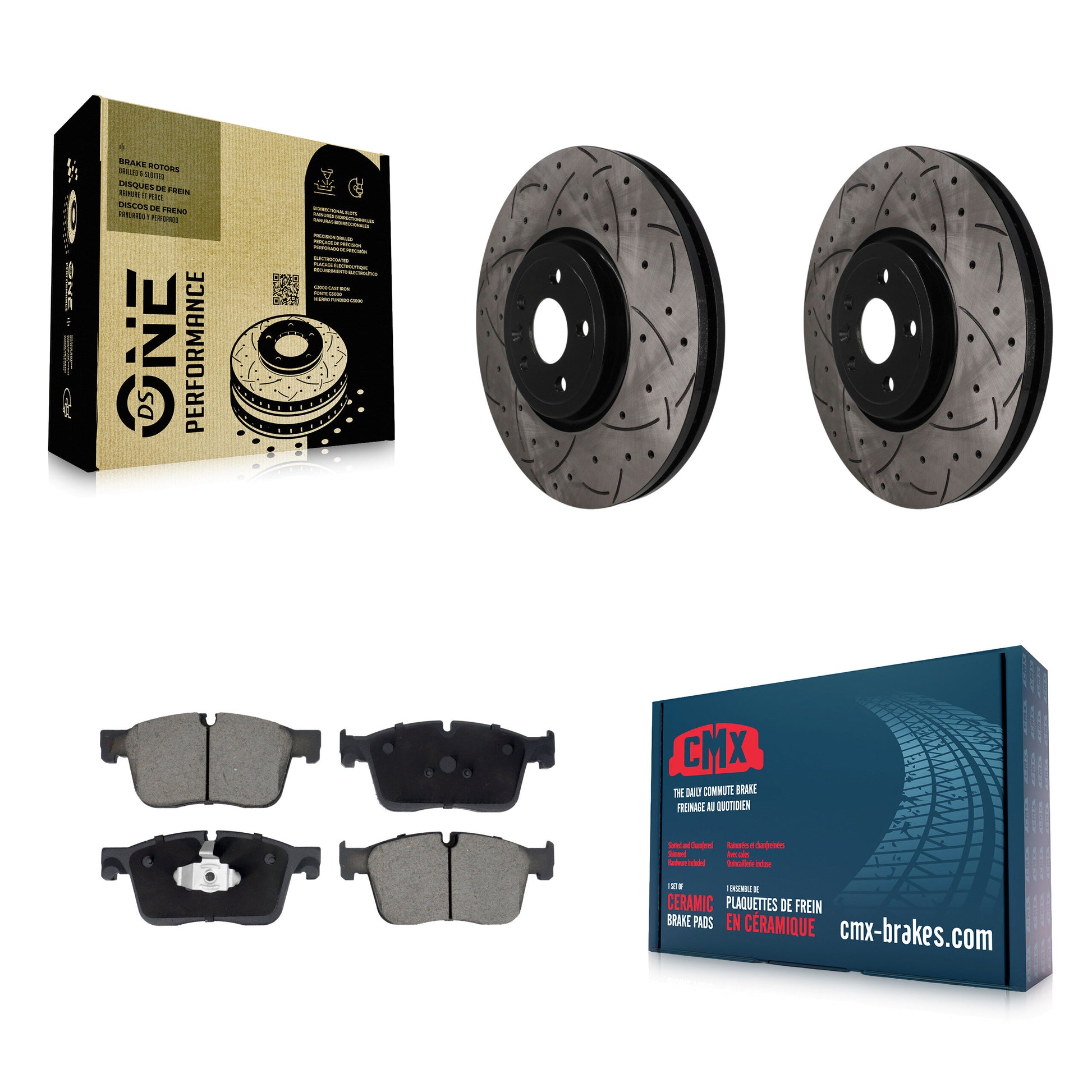 Transit Auto KDC-101778 Disc Brake Kit for 2017-2020 Land Rover Range Rover Velar, Jaguar I-Pace, Jaguar F-Pace - Front product image