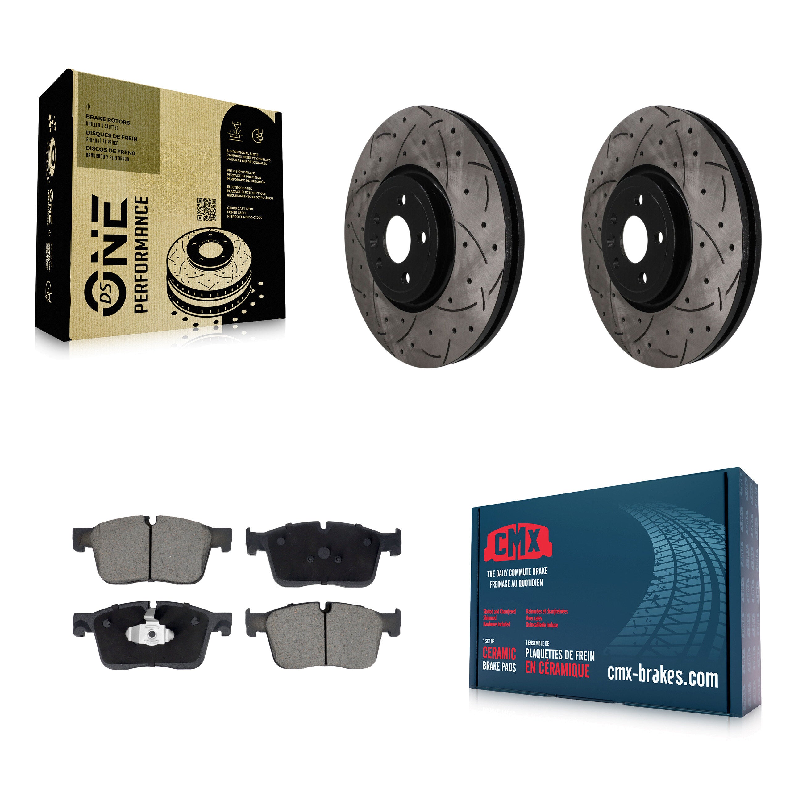 Transit Auto KDC-101778 Disc Brake Kit for 2017-2020 Land Rover Range Rover Velar, Jaguar I-Pace, Jaguar F-Pace - Front product image