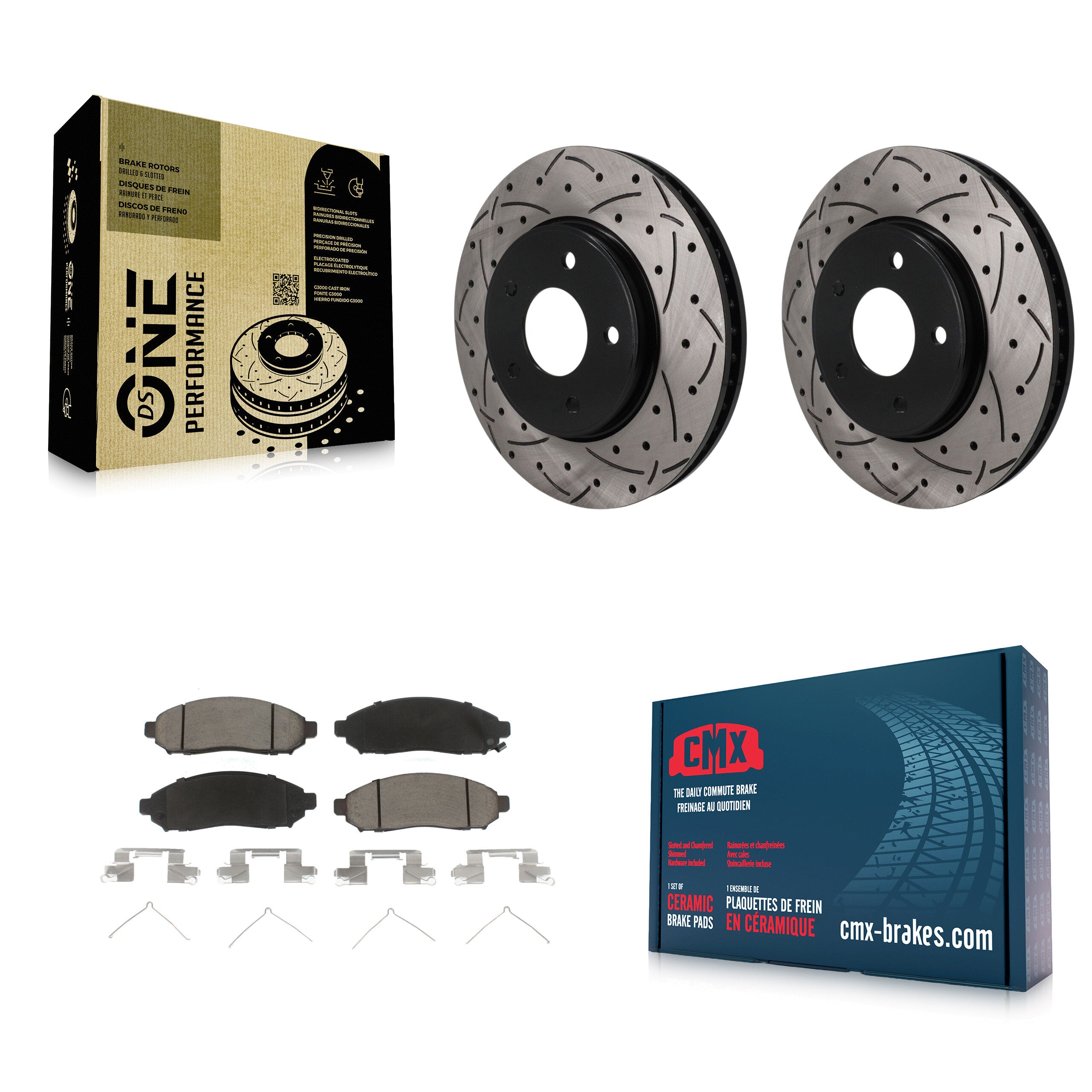 Transit Auto KDC-101792 Disc Brake Kit for 2011-2021 Nissan NV200, Chevrolet City Express, Nissan LEAF - Front product image