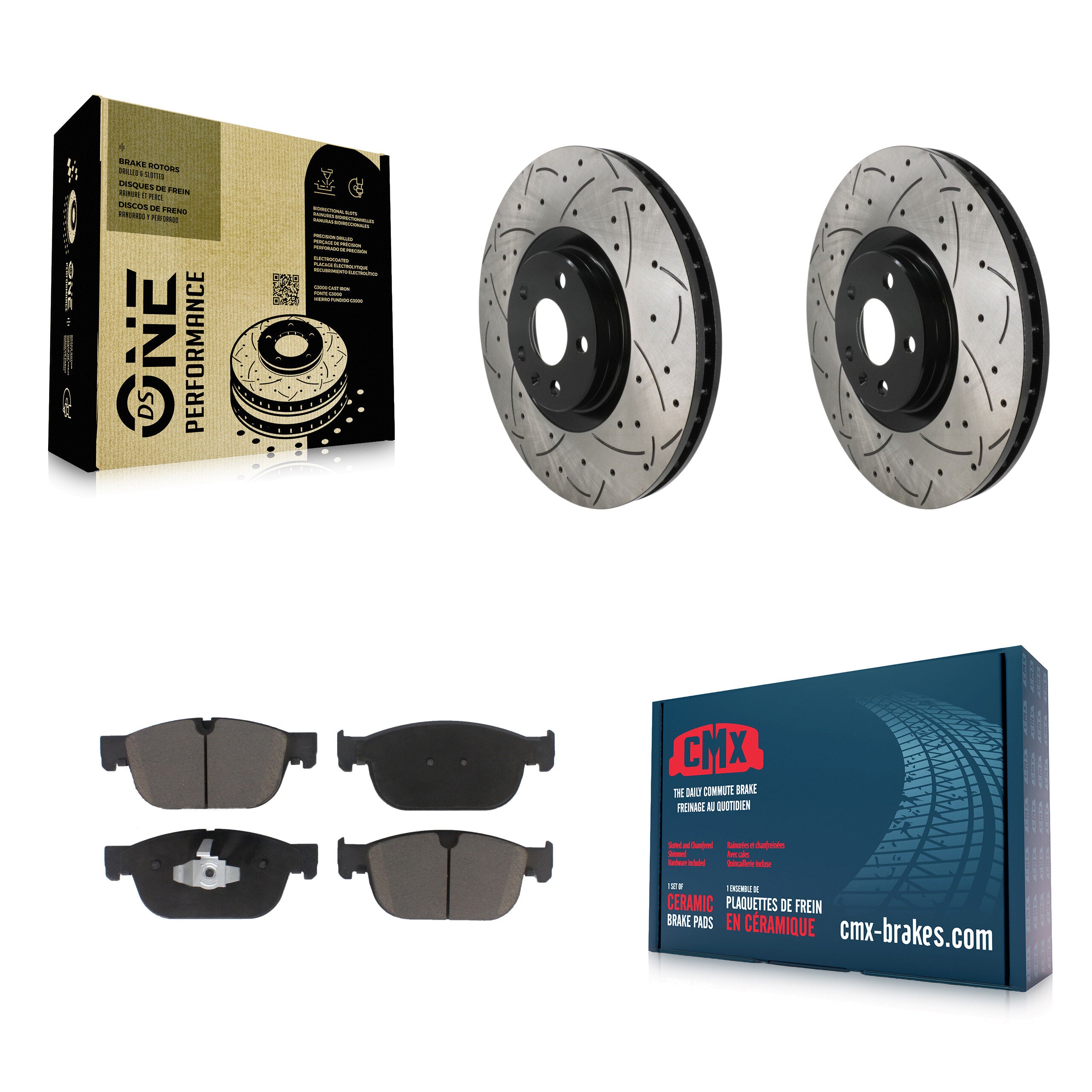 Transit Auto KDC-101804 Disc Brake Kit for 2016-2024 Volvo C40 Recharge, Volvo S60, Volvo XC40 Recharge & more - Front product image