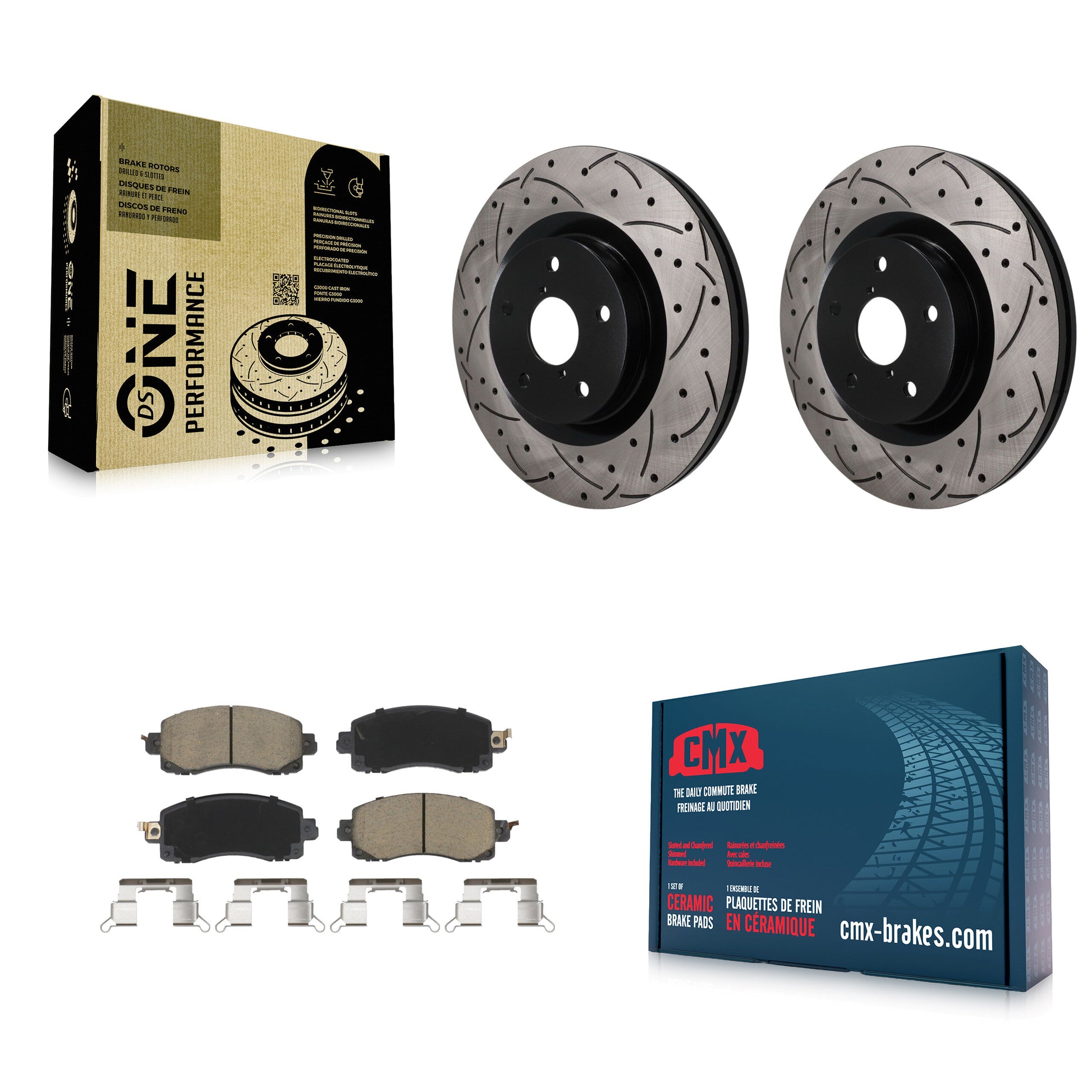 Transit Auto KDC-101807 Disc Brake Kit for 2019-2024 Subaru Crosstrek, Subaru WRX, Subaru Legacy & more - Front product image