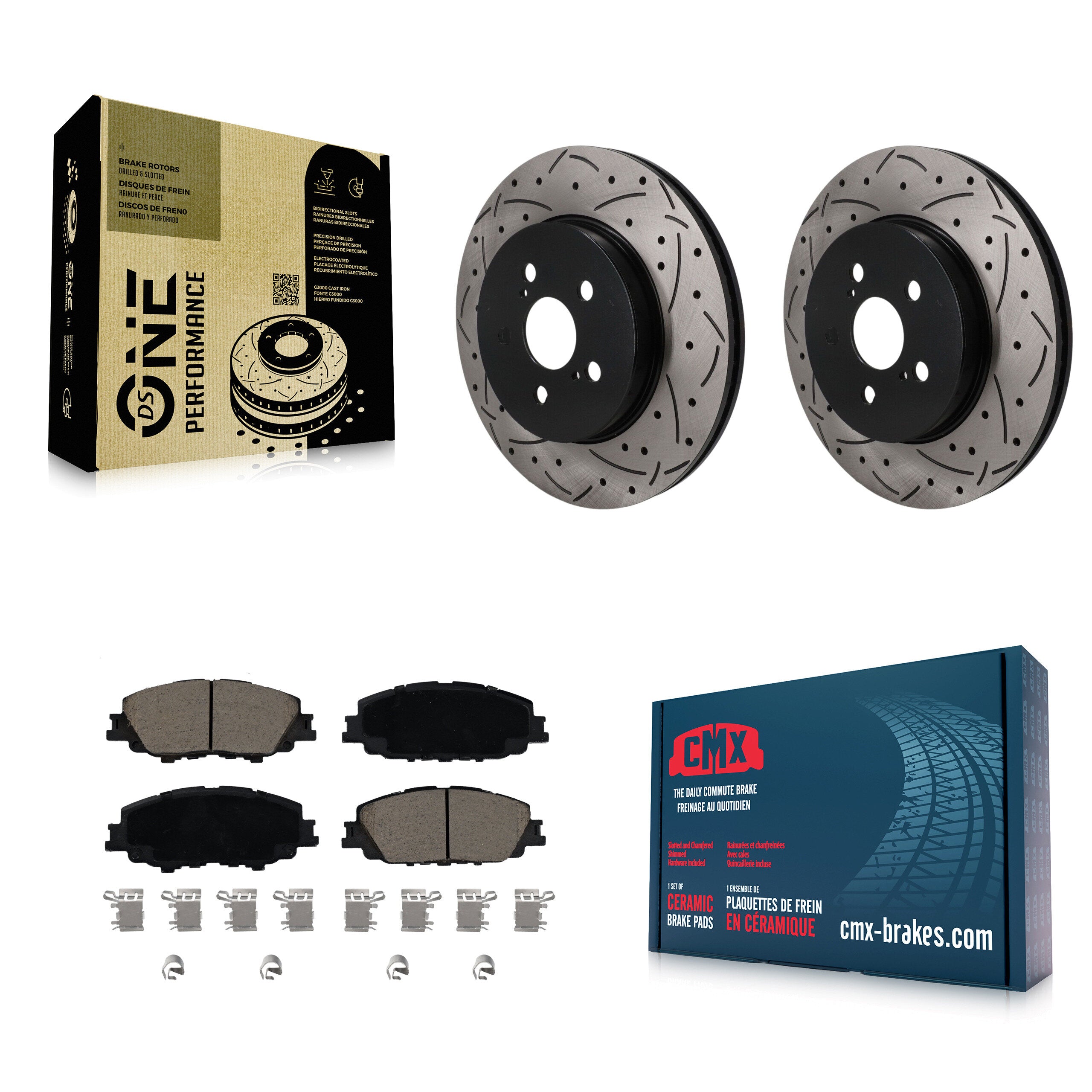 Transit Auto KDC-101813 Disc Brake Kit for 2019-2024 Toyota Corolla, Toyota Prius Prime - Front product image