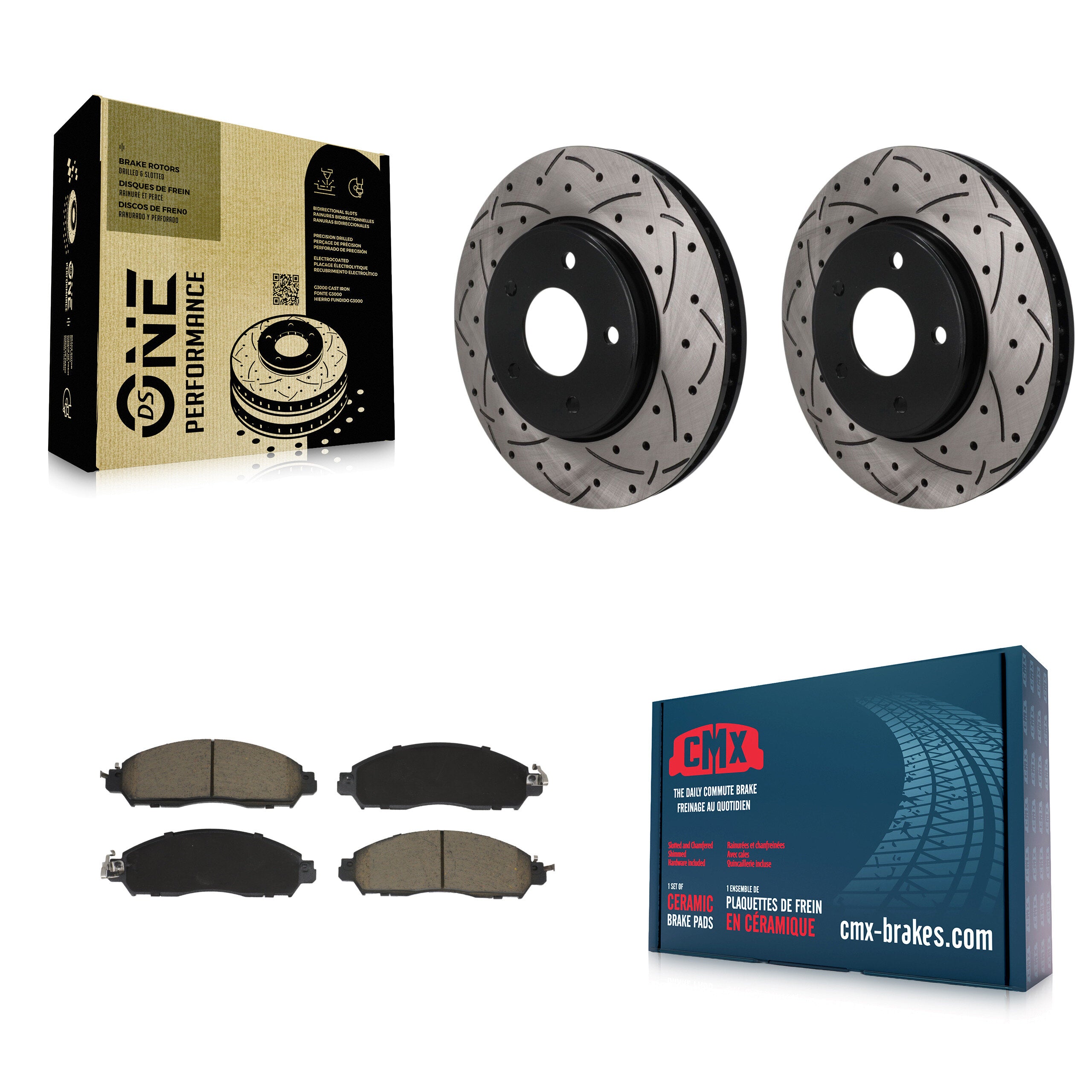 Transit Auto KDC-101824 Disc Brake Kit for 2018-2023 Nissan NV200, Nissan LEAF - Front product image