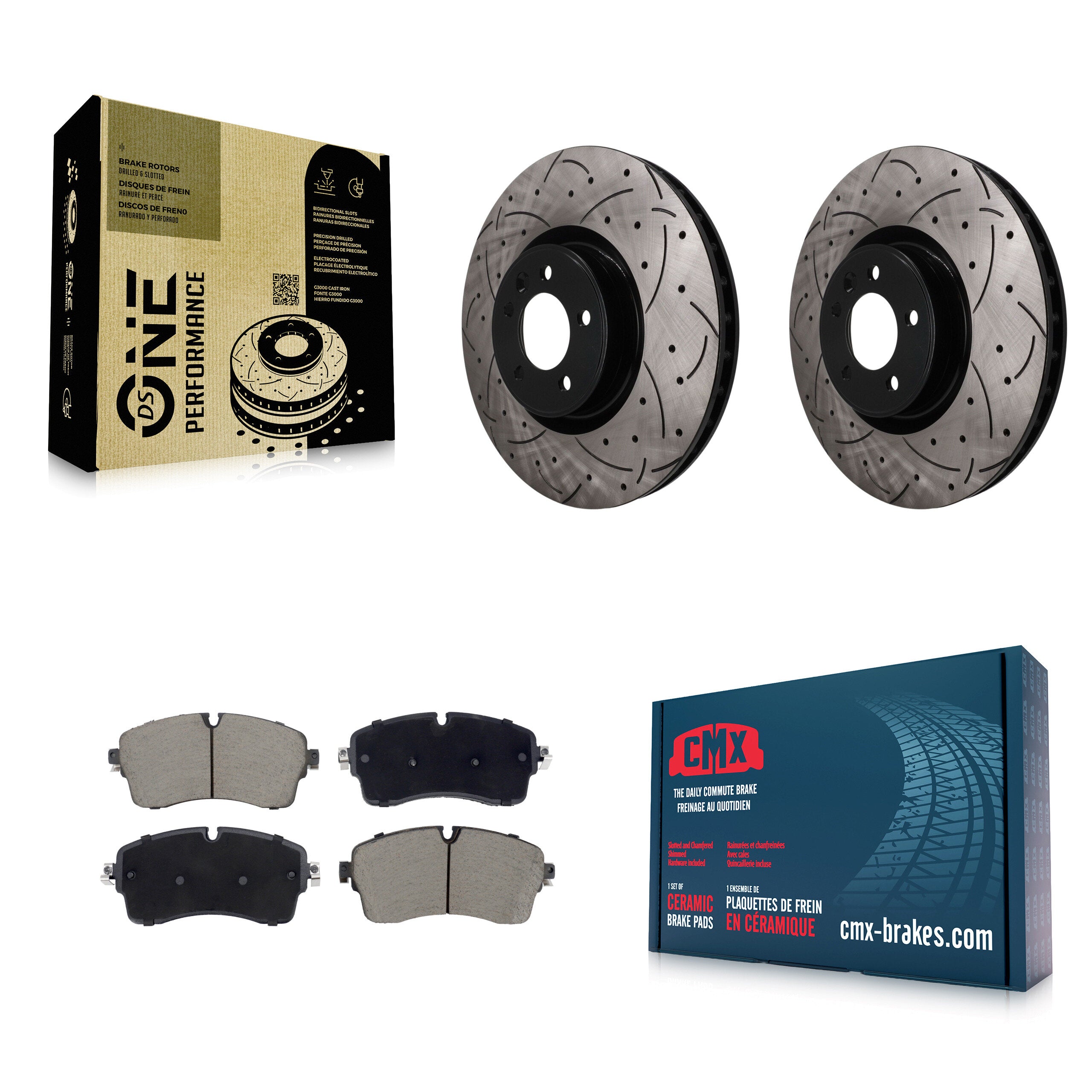 Transit Auto KDC-101825 Disc Brake Kit for 2022 Land Rover Defender 110, Land Rover Defender 90 - Front product image