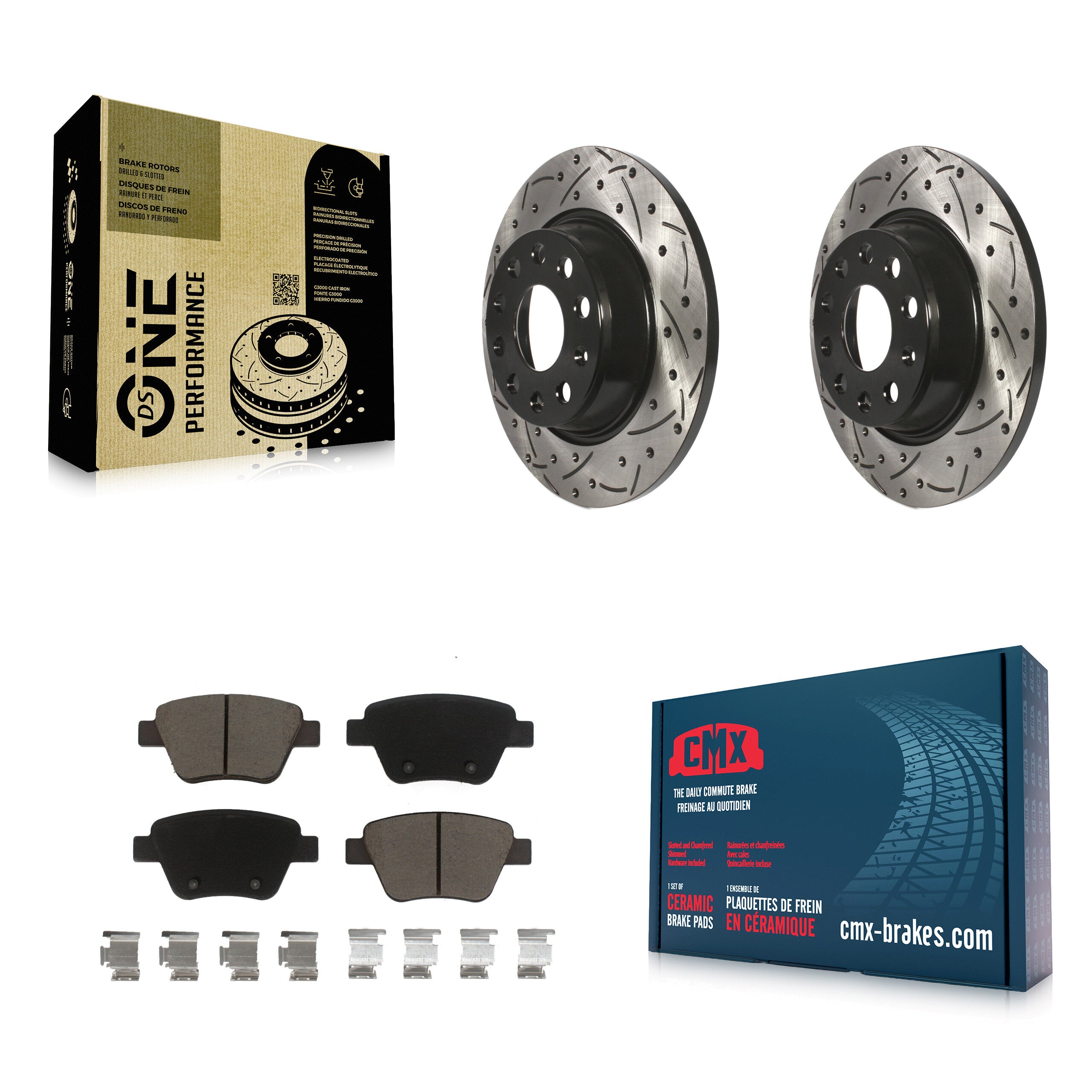 Transit Auto KDC-101847 Disc Brake Kit for 2010-2013 Audi A3 Quattro, Volkswagen Eos - Rear product image