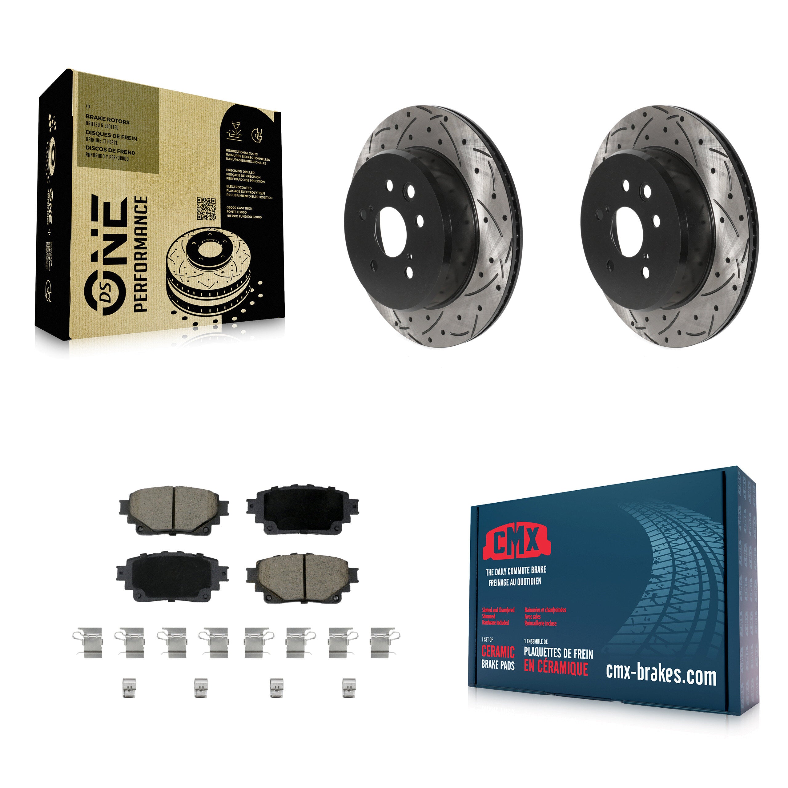 Transit Auto KDC-101850 Disc Brake Kit for 2021 Lexus IS350, Lexus RC300, Lexus RC350 - Rear product image