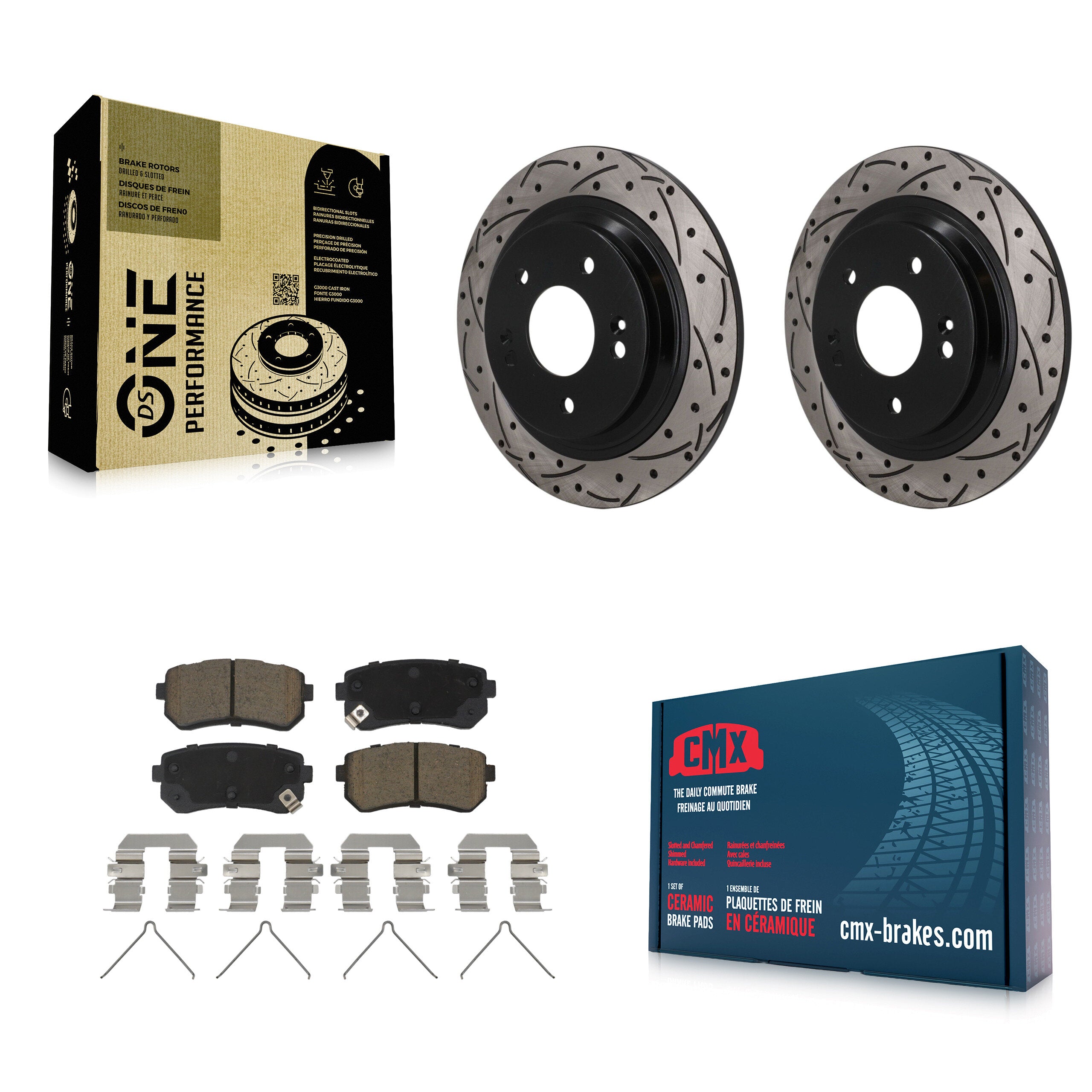 Transit Auto KDC-101851 Disc Brake Kit for 2018-2024 Hyundai Kona, Kia Seltos - Rear product image