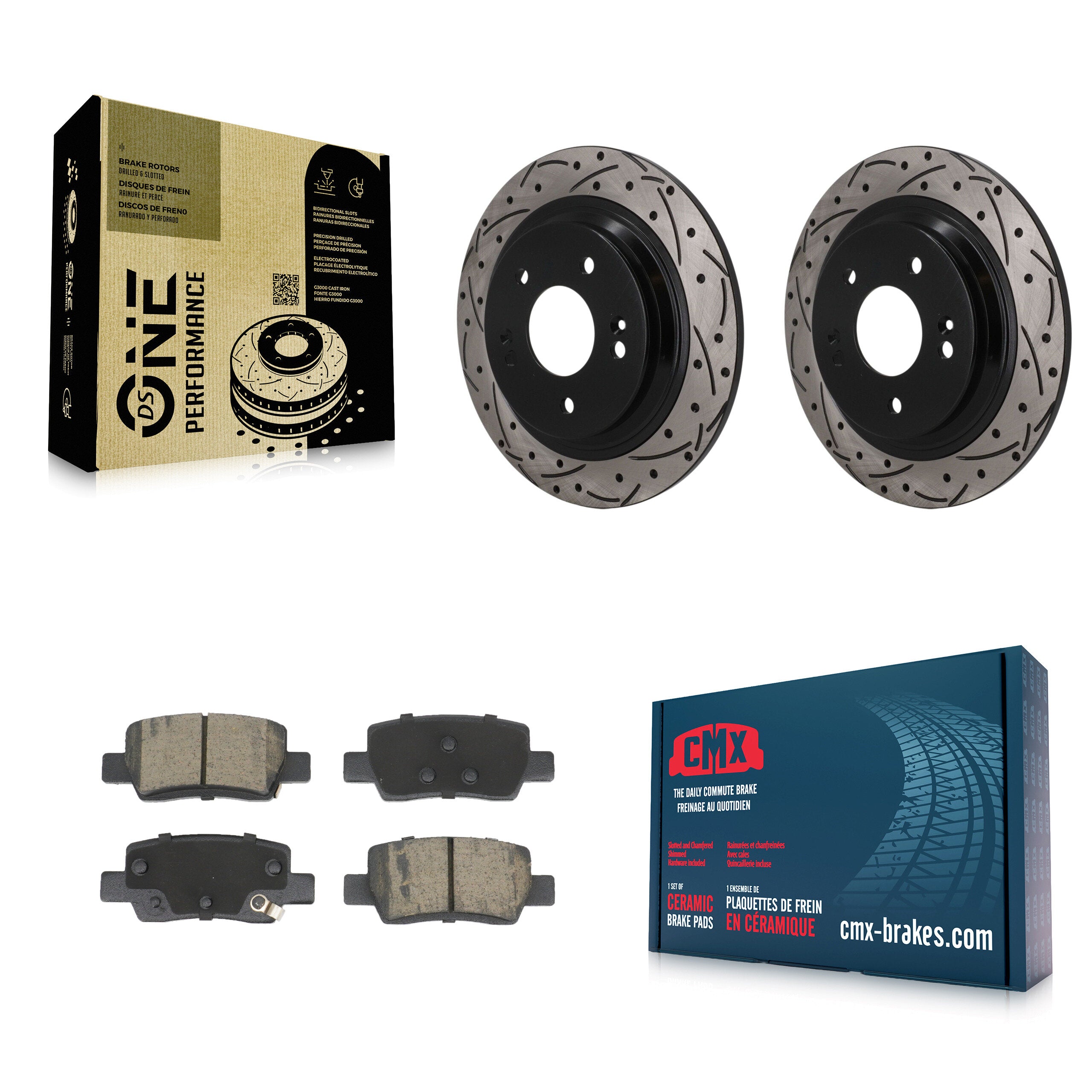 Transit Auto KDC-101853 Disc Brake Kit for 2021-2024 Kia Seltos - Rear product image