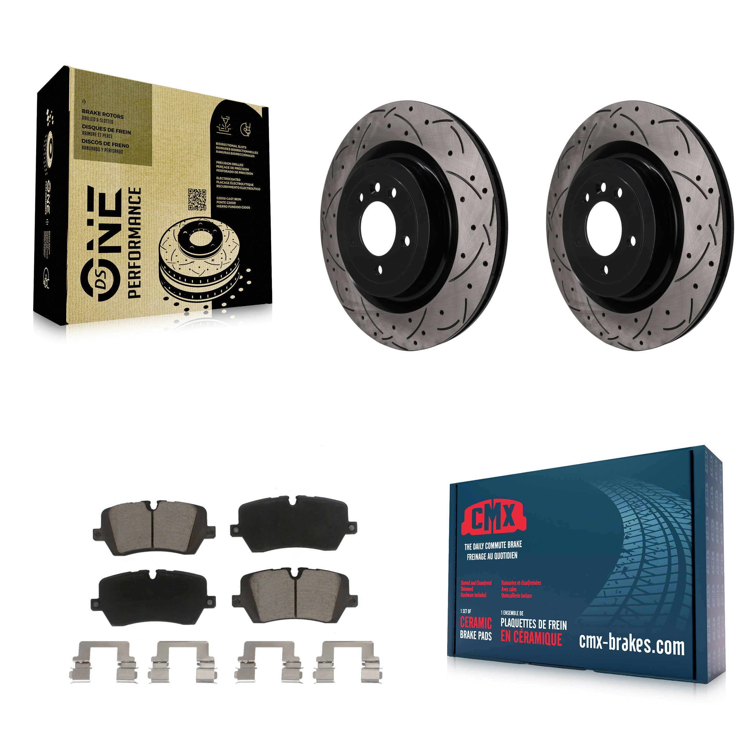 Transit Auto KDC-101857 Disc Brake Kit for 2013-2024 Land Rover Defender 110, Land Rover Defender 90, Land Rover Discovery & more - Rear product image