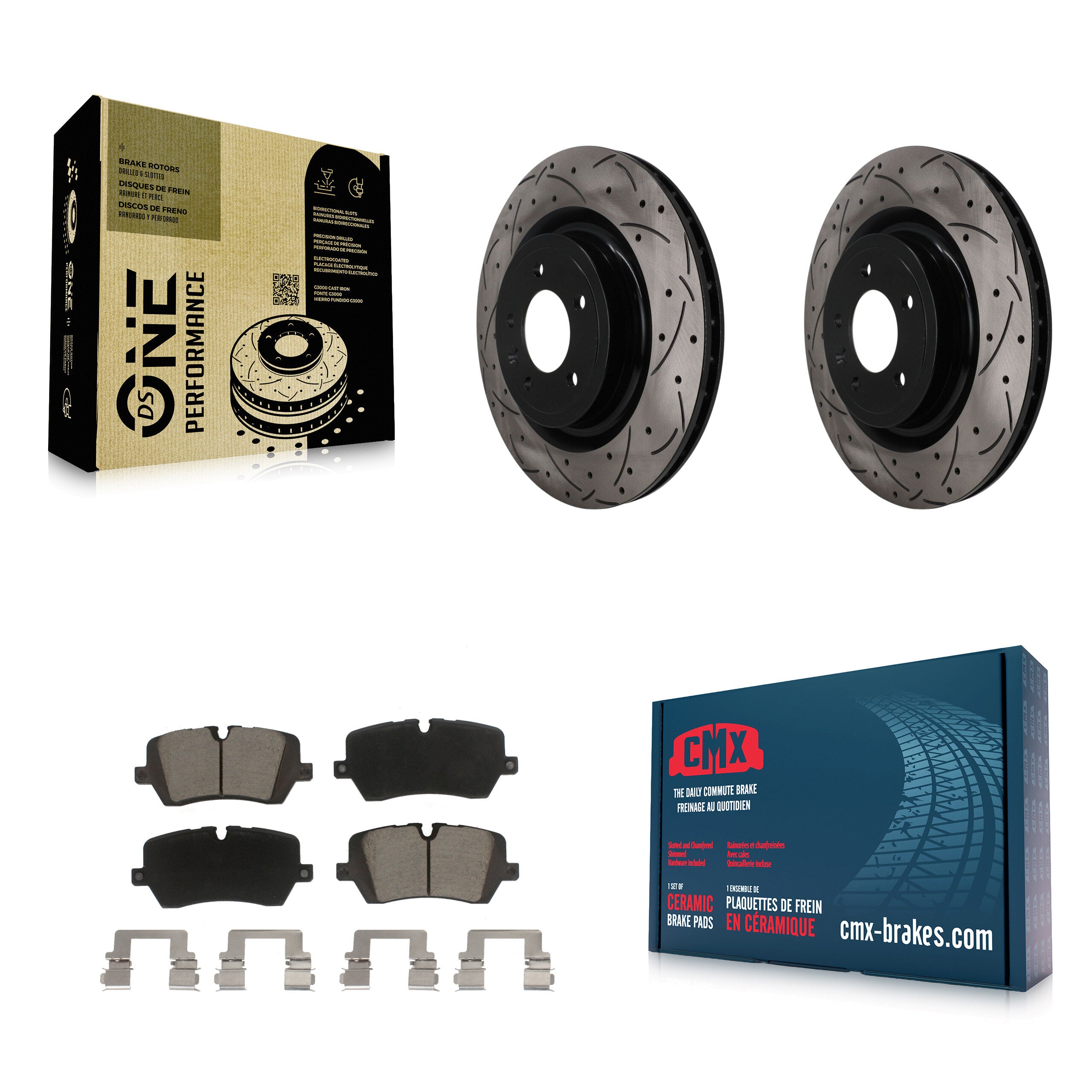 Transit Auto KDC-101858 Disc Brake Kit for 2014-2024 Land Rover Discovery, Land Rover Range Rover, Land Rover Range Rover Sport - Rear product image