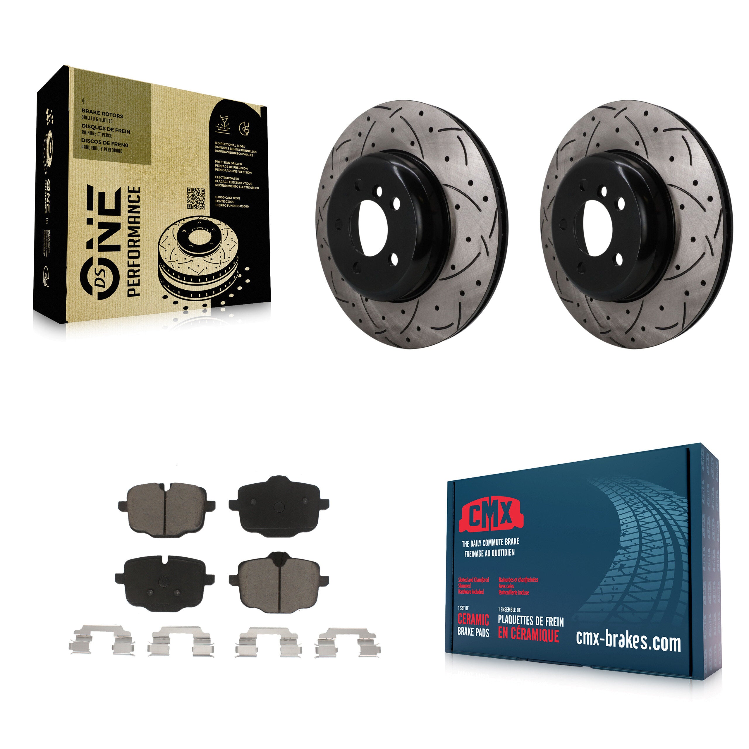 Transit Auto KDC-101878 Disc Brake Kit for 2011-2018 BMW Alpina B6 xDrive Gran Coupe, BMW 640i xDrive, BMW 640i xDrive Gran Coupe & more - Rear product image