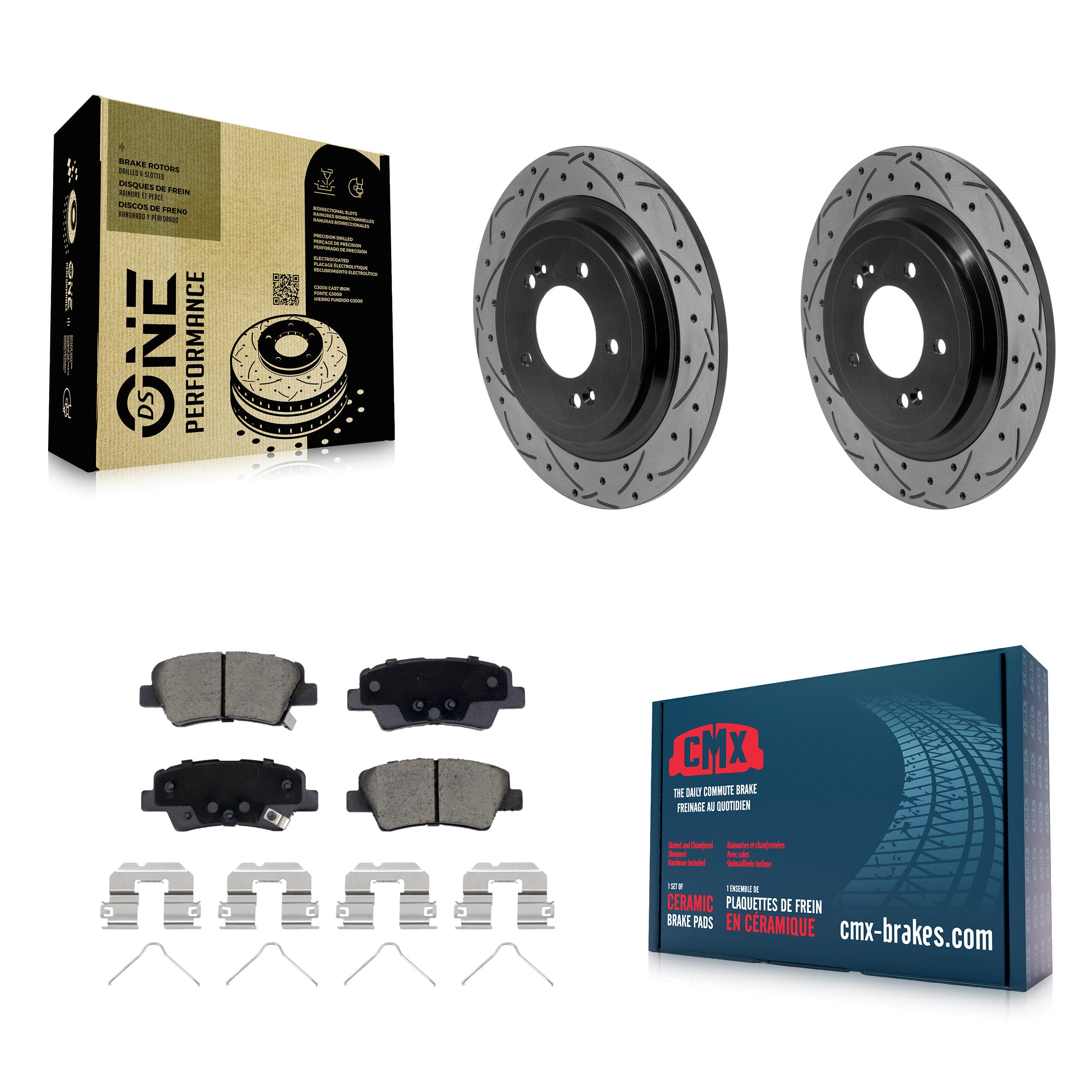 Transit Auto KDC-101882 Disc Brake Kit for 2017-2022 Hyundai Nexo, Hyundai Tucson, Kia Sportage - Rear product image