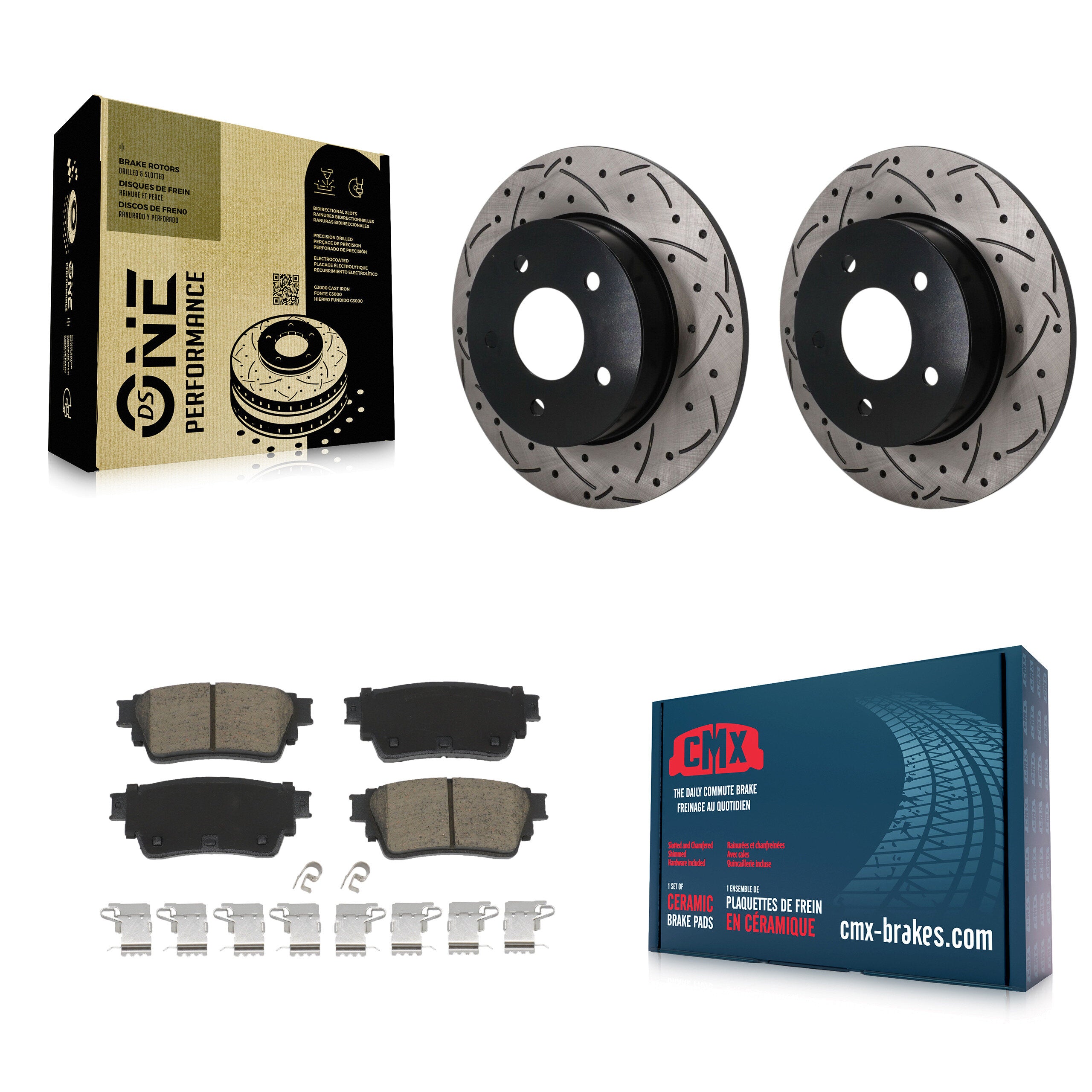 Transit Auto KDC-101884 Disc Brake Kit for 2019-2023 Nissan Altima, Nissan Kicks - Rear product image