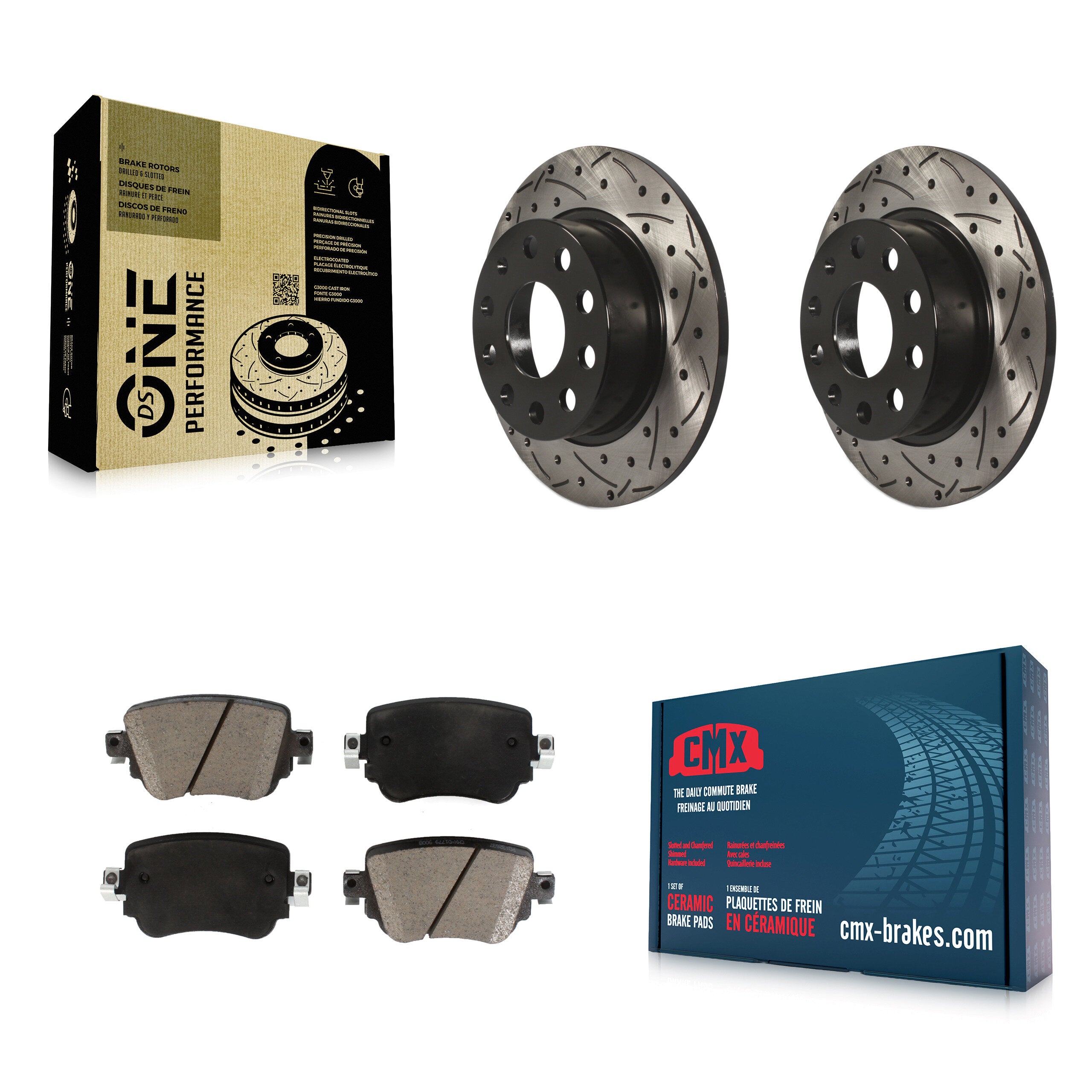 Transit Auto KDC-101886 Disc Brake Kit for 2015 Volkswagen Golf, Volkswagen Golf SportWagen - Rear product image