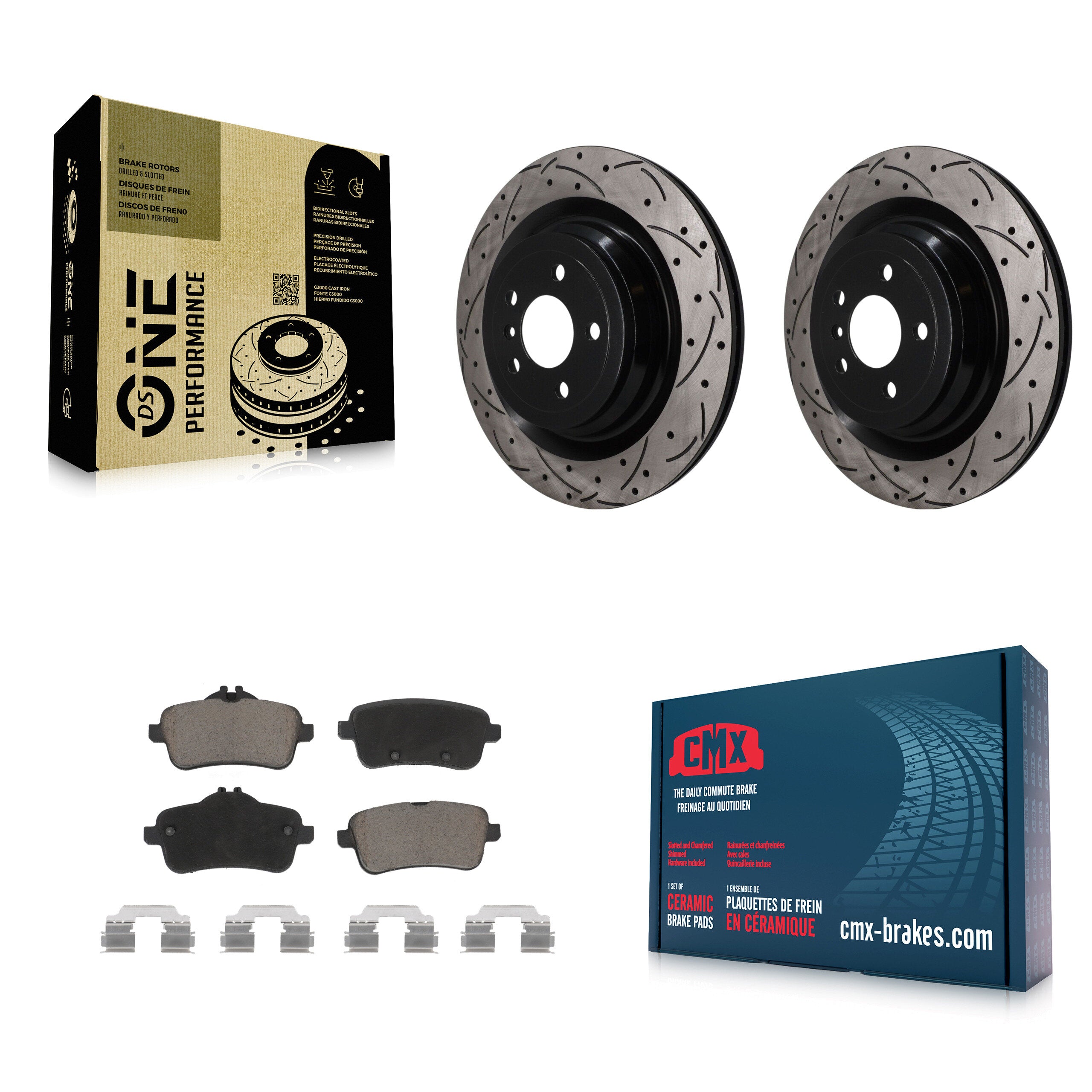 Transit Auto KDC-101891 Disc Brake Kit for 2013-2019 Mercedes-Benz GLS350d, Mercedes-Benz GLS450, Mercedes-Benz GLS550 & more - Rear product image