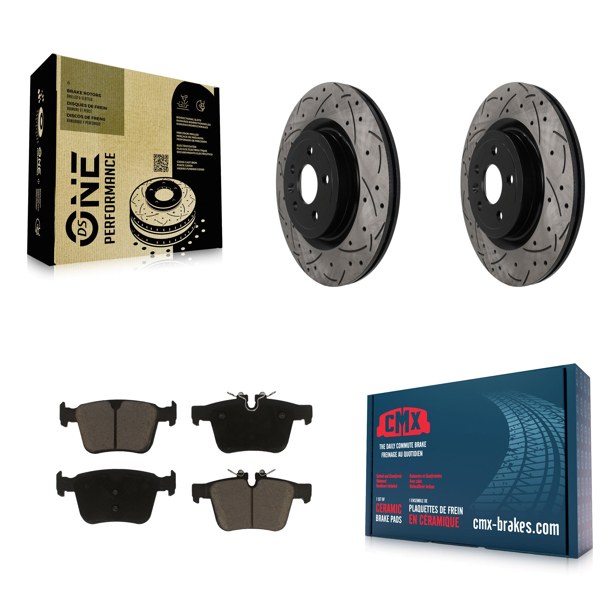 Transit Auto KDC-101896 Disc Brake Kit for 2017-2019 Land Rover Discovery Sport, Jaguar F-Pace - Rear product image