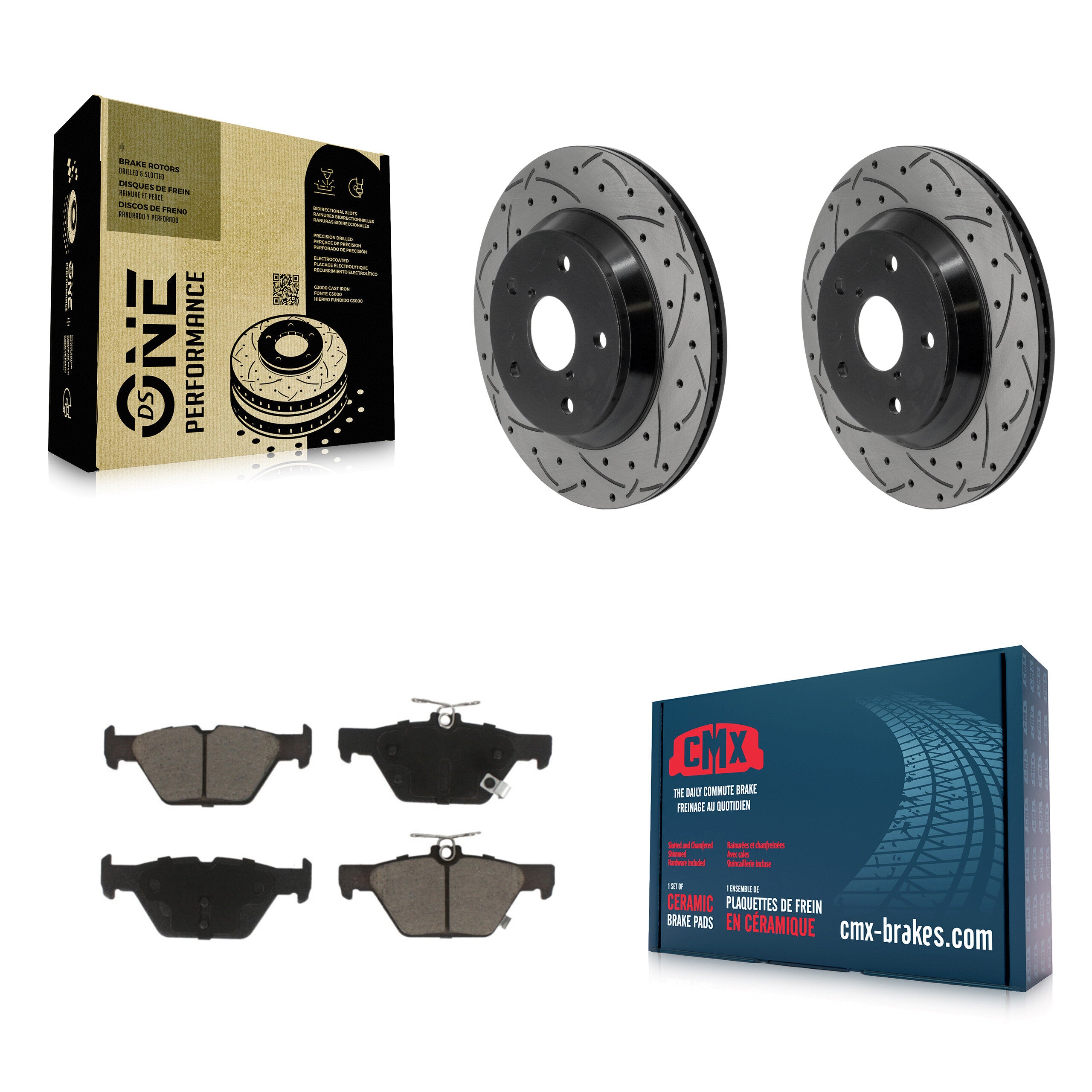 Transit Auto KDC-101898 Disc Brake Kit for 2019-2024 Subaru Crosstrek, Subaru Forester - Rear product image