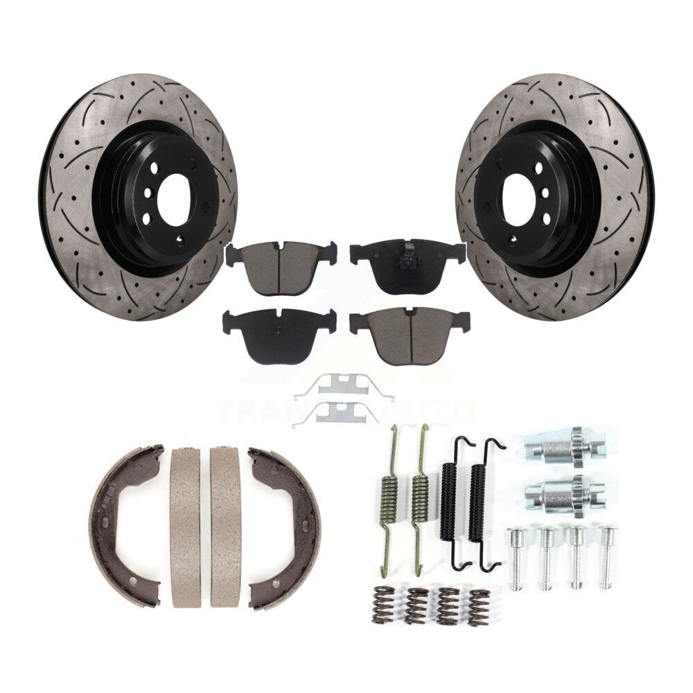Transit Auto KDC-101905 Disc Brake Kit for 2009-2016 BMW ActiveHybrid 7, BMW Alpina B7, BMW Alpina B7 xDrive & more - Rear product image