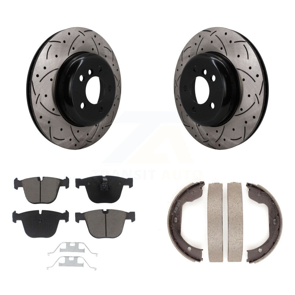 Transit Auto KDC-101933 Disc Brake Kit for 2010-2017 BMW ActiveHybrid 7, BMW 740Li xDrive, BMW 535i GT xDrive & more - Rear product image