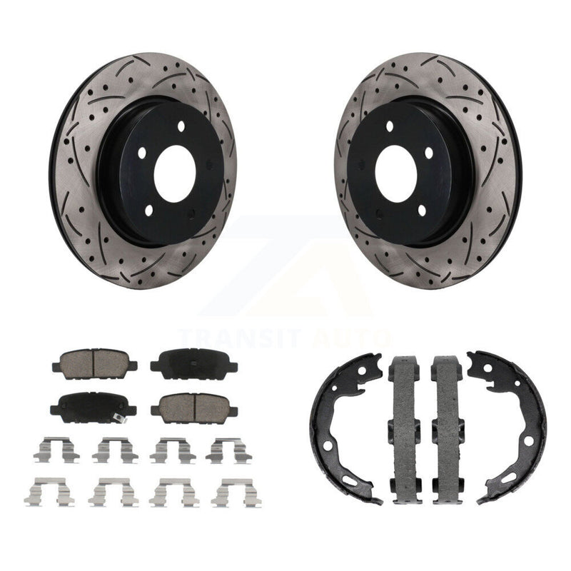 Transit Auto KDC-101937 Disc Brake Kit for 2017-2019 Nissan Rogue Sport, Nissan Qashqai - Rear product image