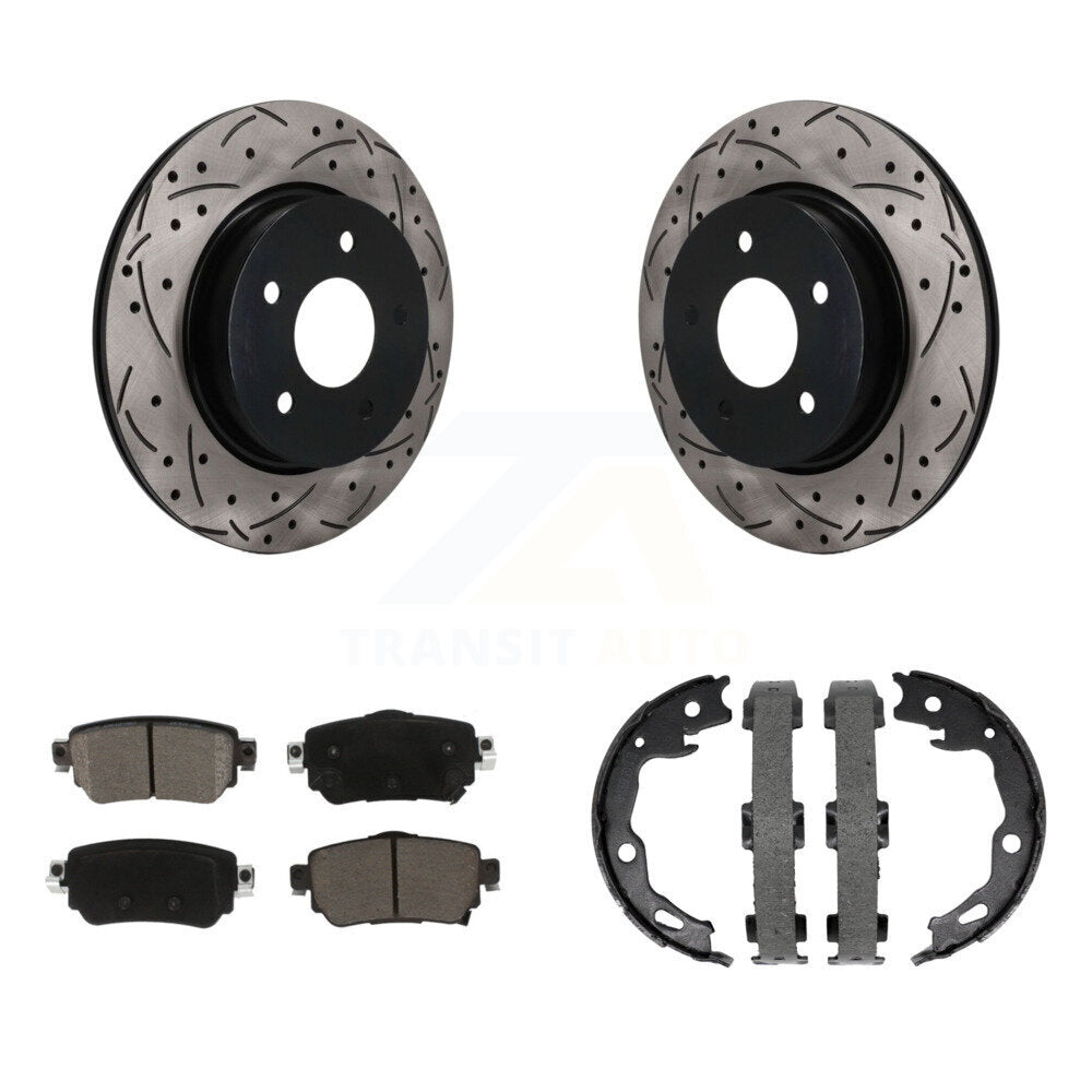 Transit Auto KDC-101938 Disc Brake Kit for 2018-2023 Nissan Rogue Sport, Nissan Qashqai, Nissan Rogue - Rear product image