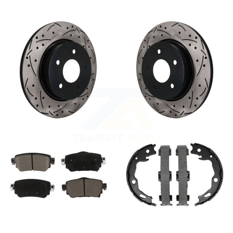 Transit Auto KDC-101938 Disc Brake Kit for 2018-2023 Nissan Rogue Sport, Nissan Qashqai, Nissan Rogue - Rear product image