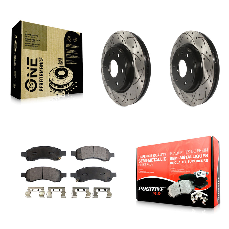 Transit Auto KDF-100005 Disc Brake Kit for 2007-2017 GMC Acadia Limited, Chevrolet Traverse, Buick Enclave & more - Front product image