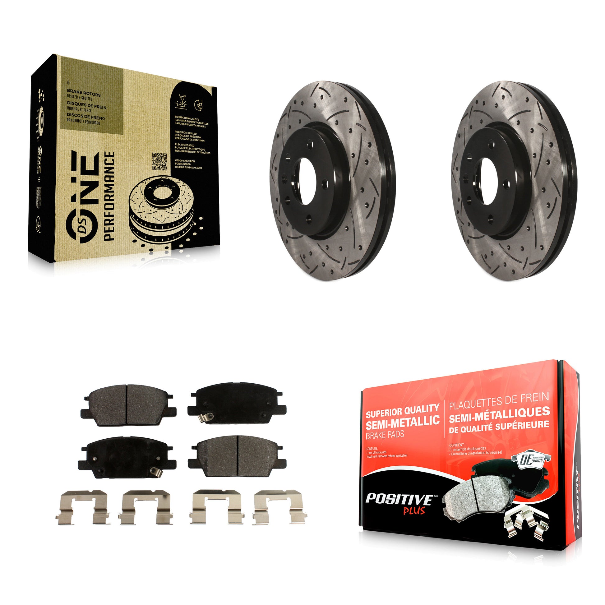 Transit Auto KDF-100016 Disc Brake Kit for 2016-2020 Chevrolet Equinox, Buick Regal Sportback, Buick Regal TourX & more - Front product image