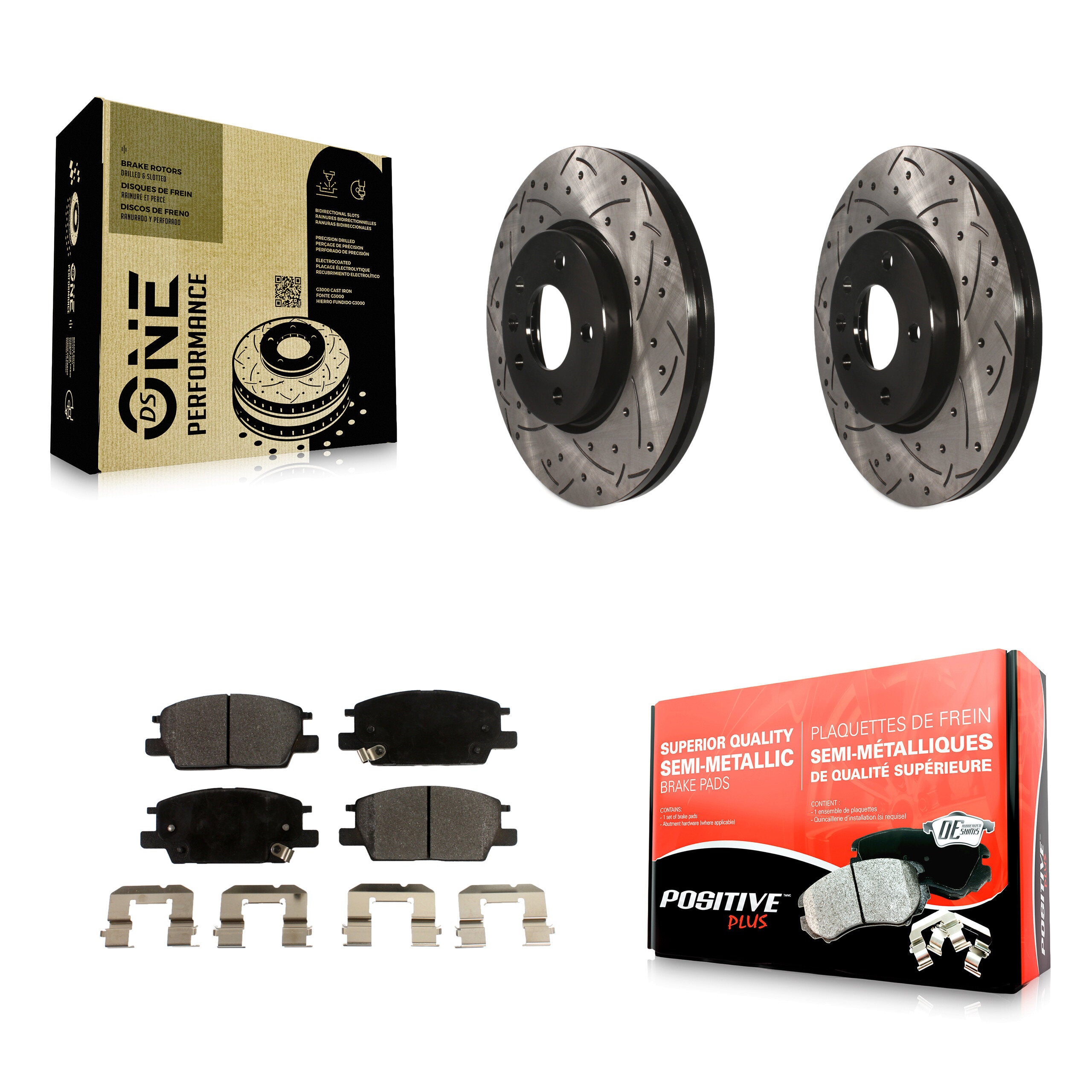 Transit Auto KDF-100016 Disc Brake Kit for 2016-2020 Chevrolet Equinox, Buick Regal Sportback, Buick Regal TourX & more - Front product image