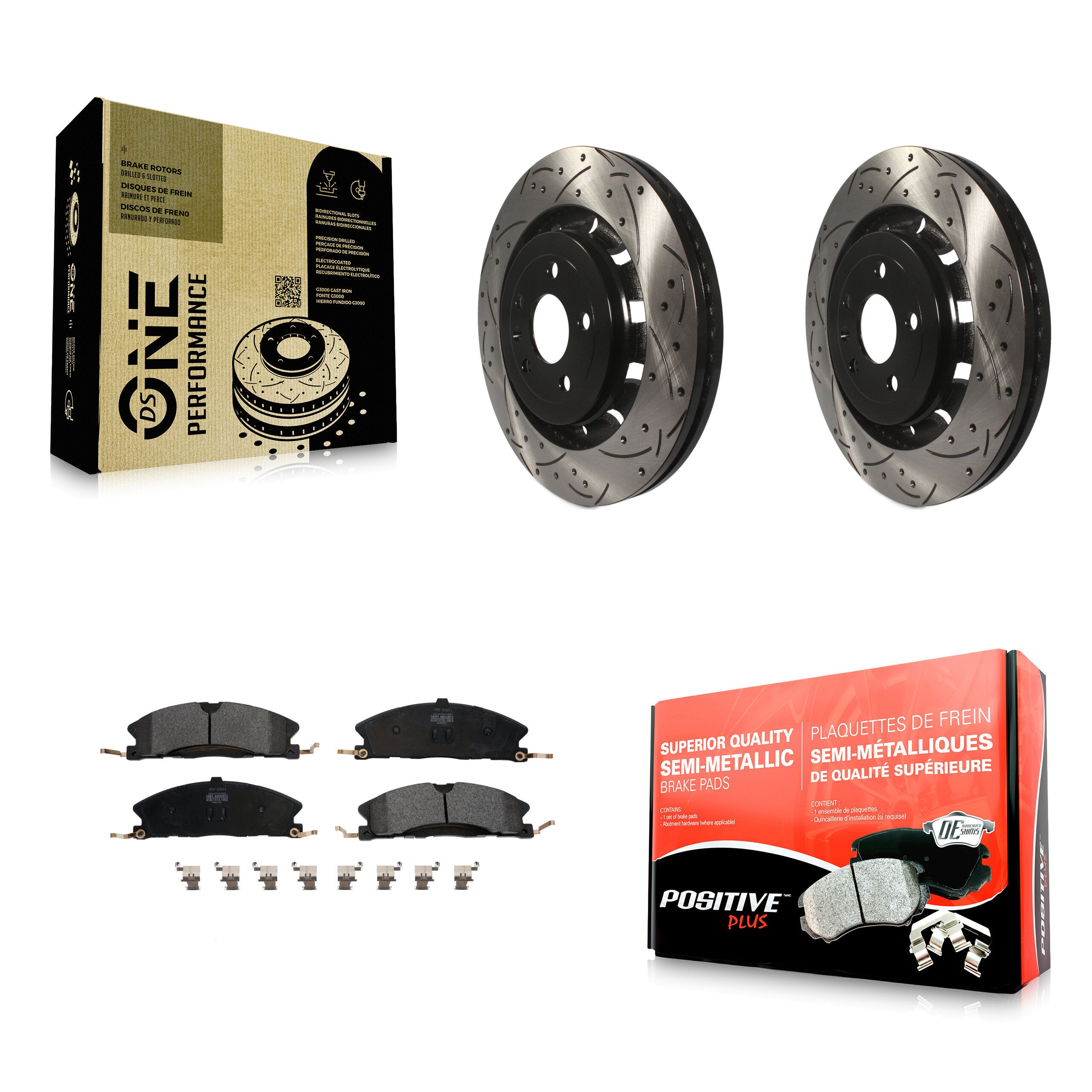 Transit Auto KDF-100033 Disc Brake Kit for 2012-2019 Ford Taurus, Ford Explorer, Ford Special Service Police Sedan & more - Front product image