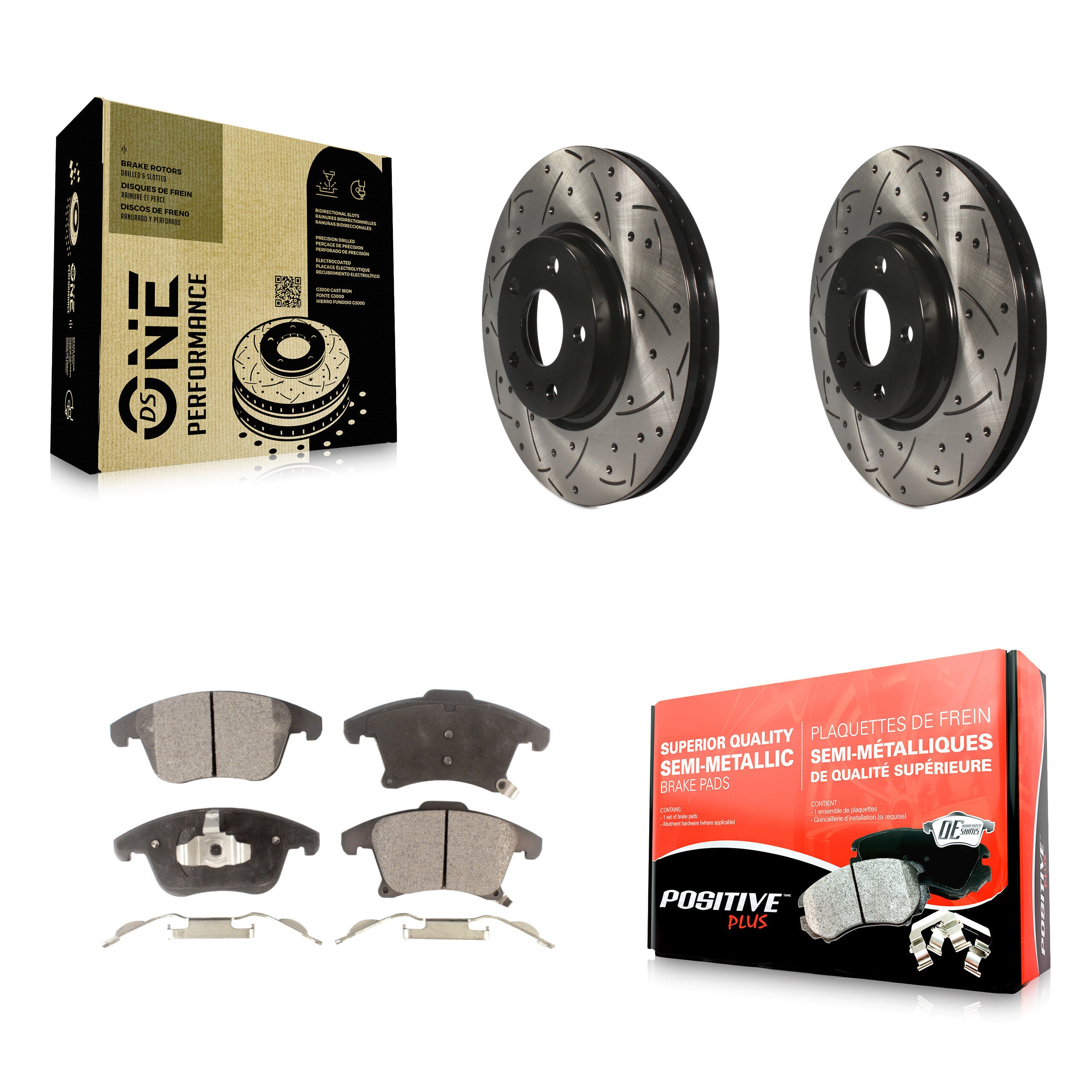 Transit Auto KDF-100034 Disc Brake Kit for 2013-2020 Ford Fusion, Lincoln MKZ - Front product image