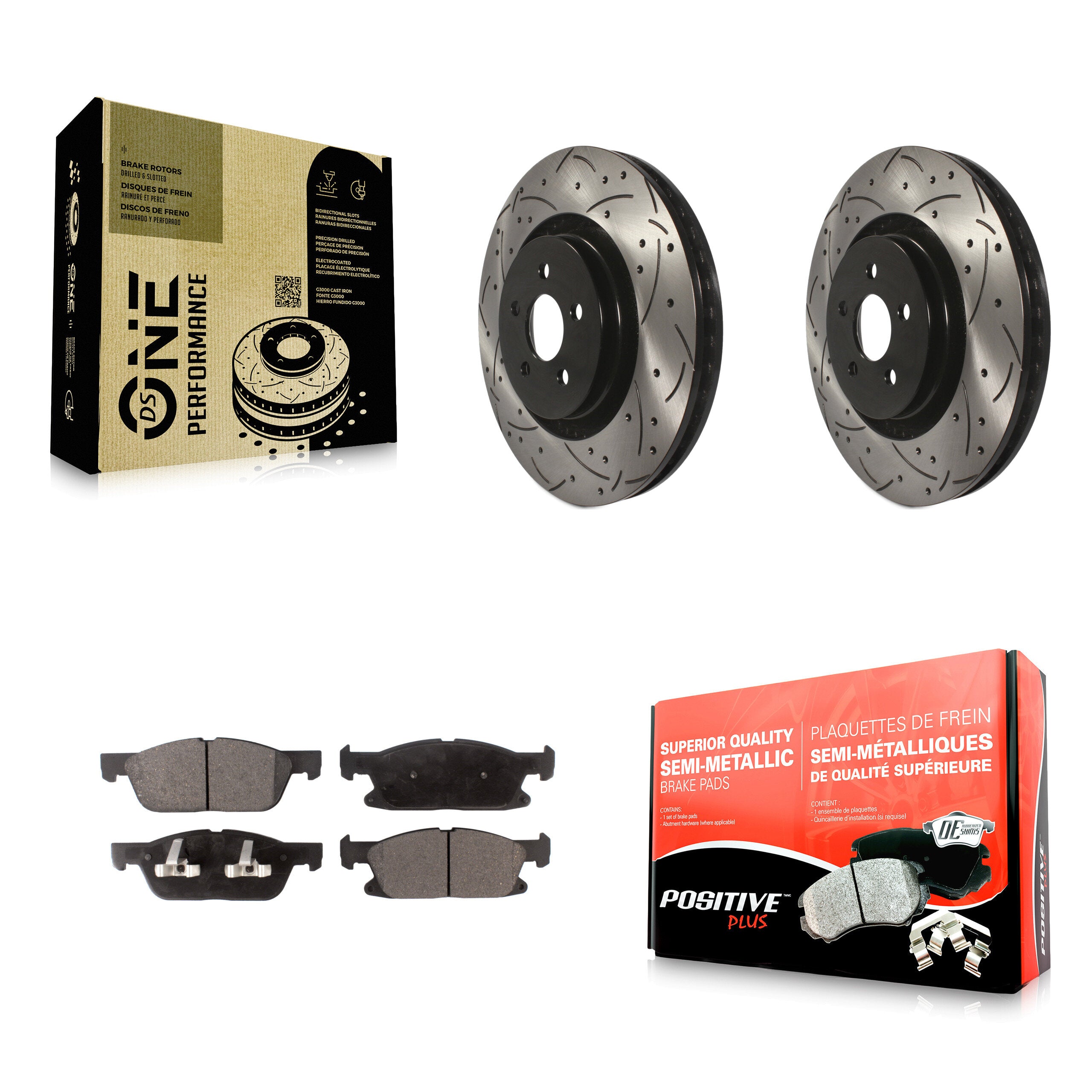 Transit Auto KDF-100040 Disc Brake Kit for 2015-2023 Ford Edge, Lincoln Nautilus, Lincoln MKX - Front product image