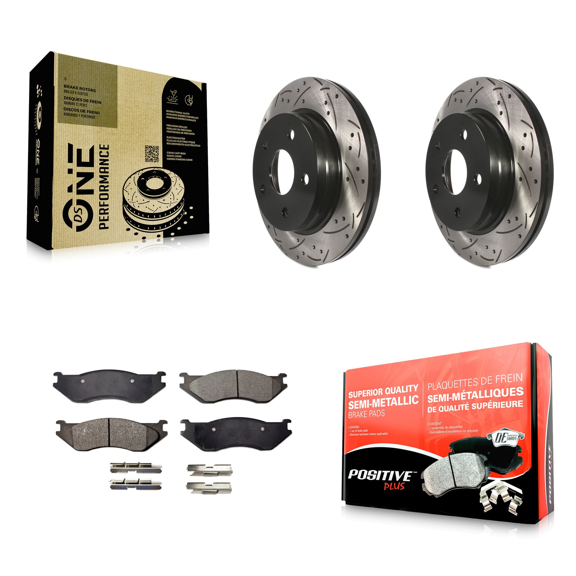 Transit Auto KDF-100042 Disc Brake Kit for 2002-2006 Dodge Ram 1500, Dodge Durango - Front product image