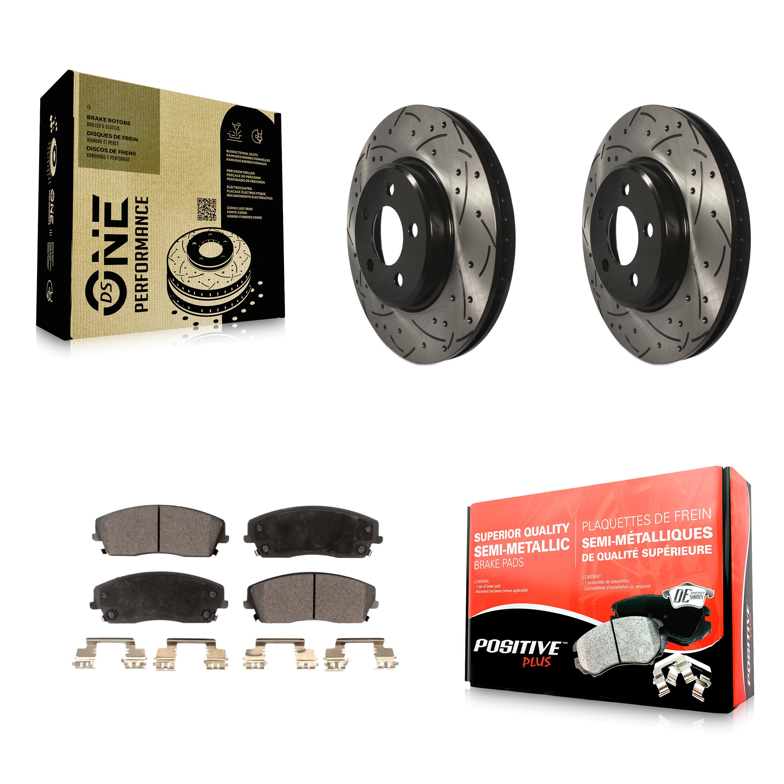 Transit Auto KDF-100043 Disc Brake Kit for 2005-2023 Chrysler 300, Dodge Challenger, Dodge Charger & more - Front product image