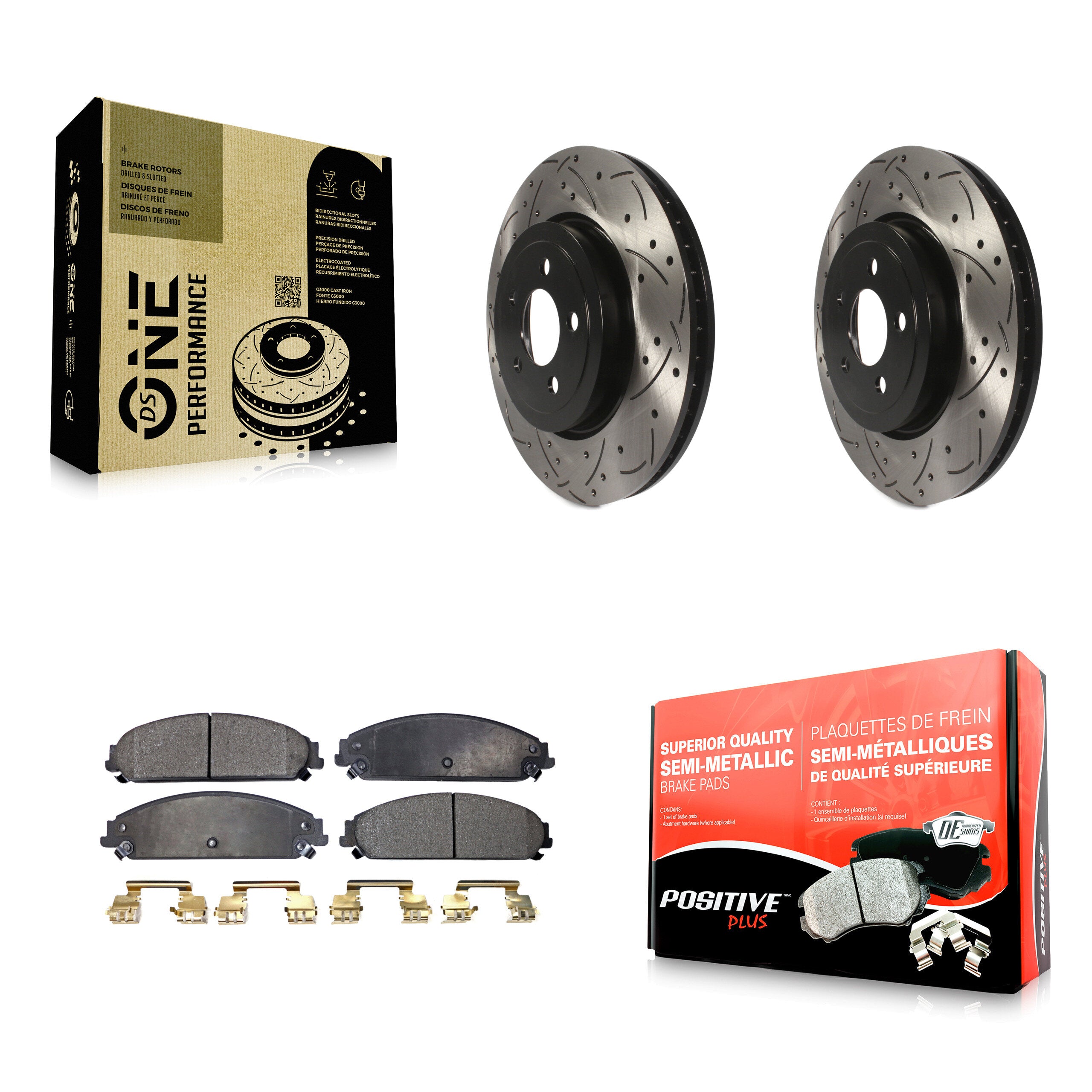 Transit Auto KDF-100045 Disc Brake Kit for 2005-2023 Dodge Charger, Chrysler 300, Dodge Challenger & more - Front product image