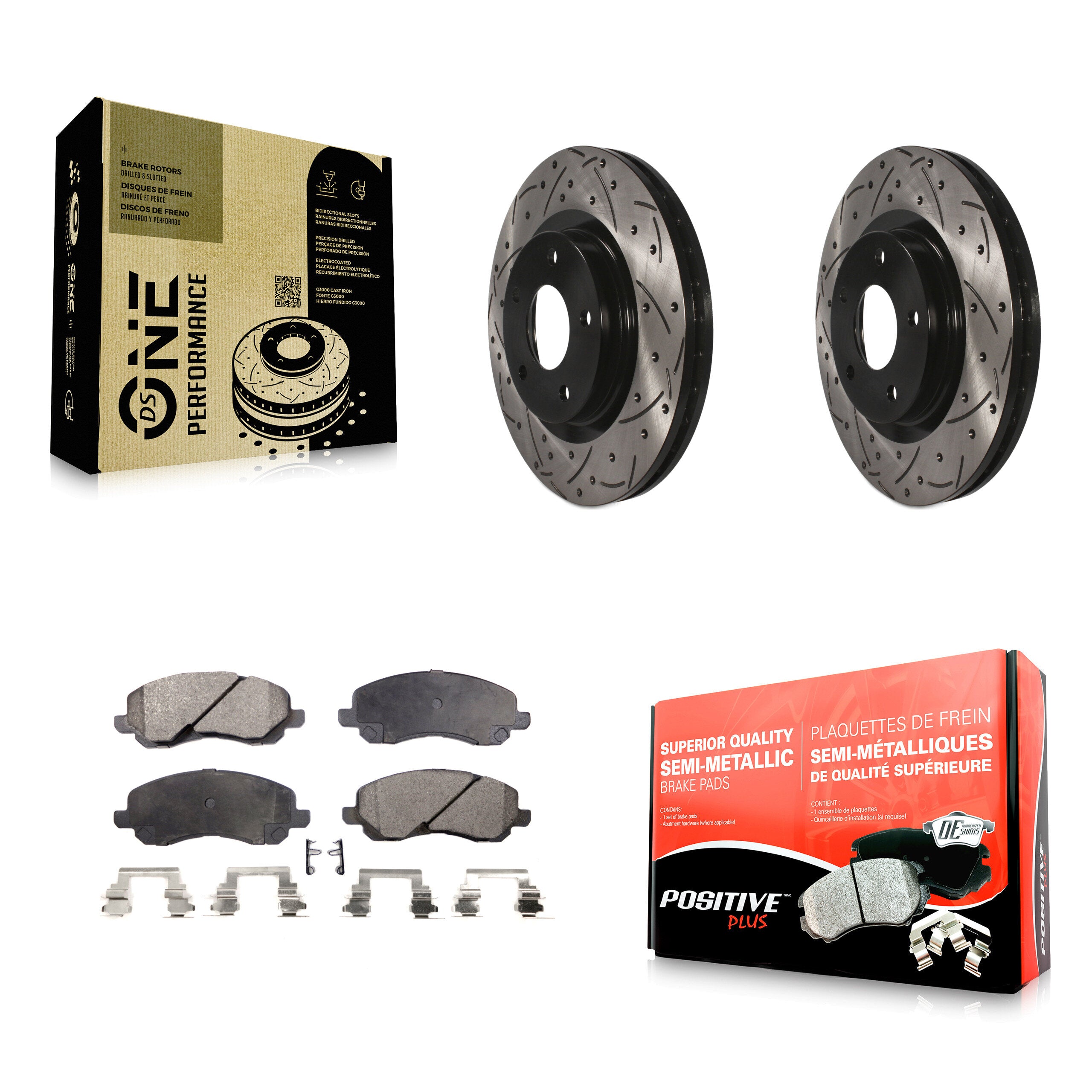 Transit Auto KDF-100047 Disc Brake Kit for 2007-2024 Mitsubishi Lancer, Mitsubishi Outlander, Chrysler 200 & more - Front product image