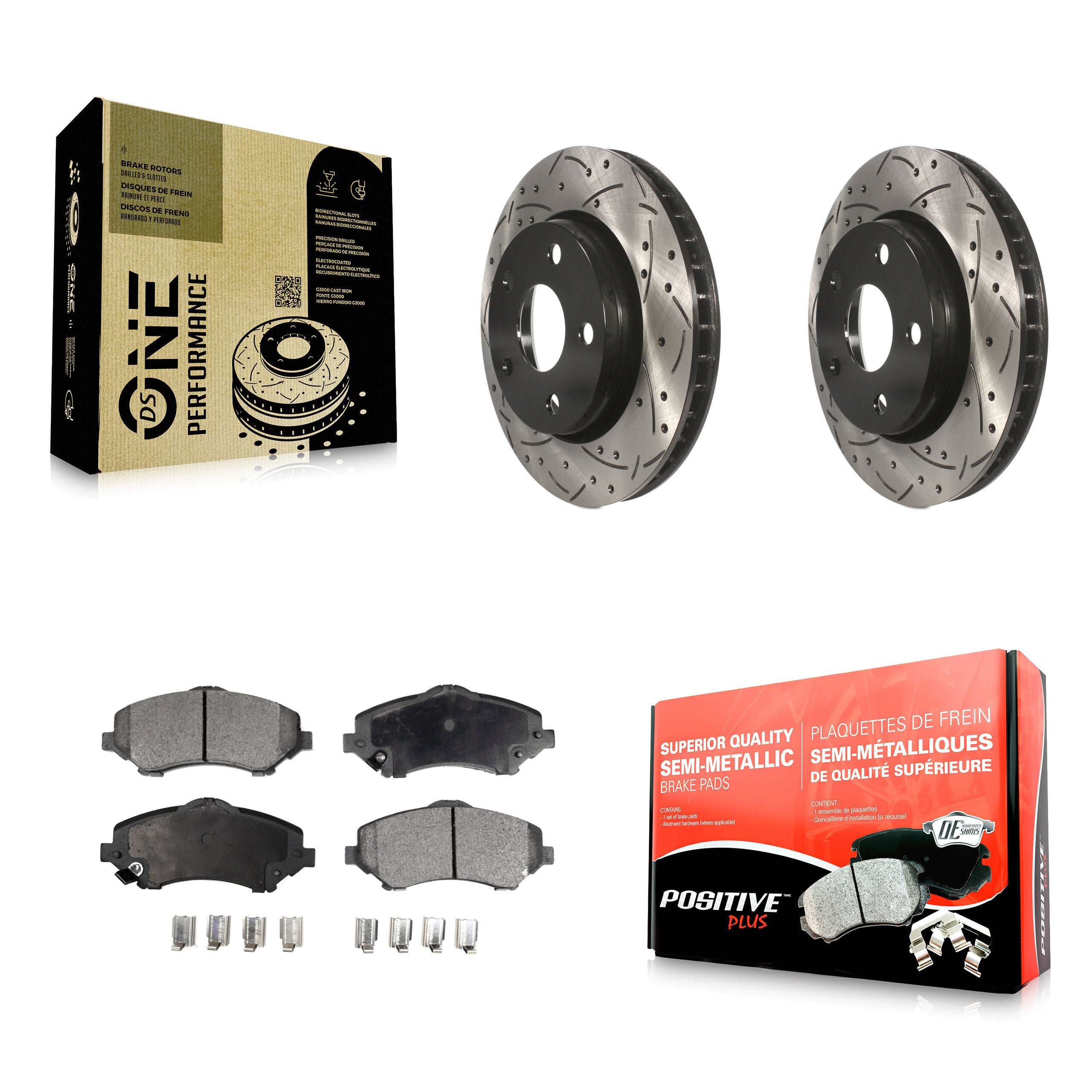 Transit Auto KDF-100048 Disc Brake Kit for 2007-2017 Jeep Wrangler - Front product image