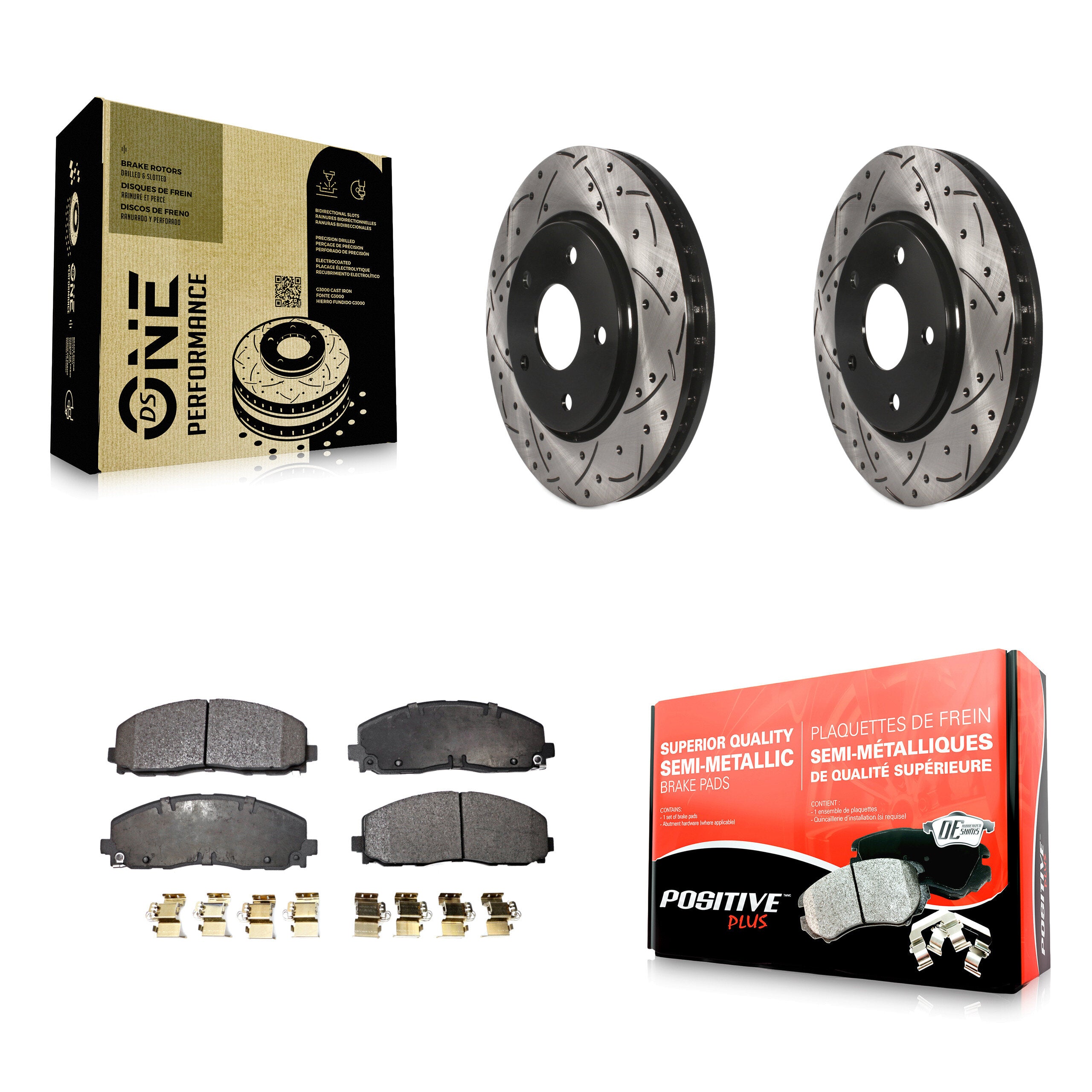 Transit Auto KDF-100050 Disc Brake Kit for 2017-2018 Dodge Grand Caravan - Front product image