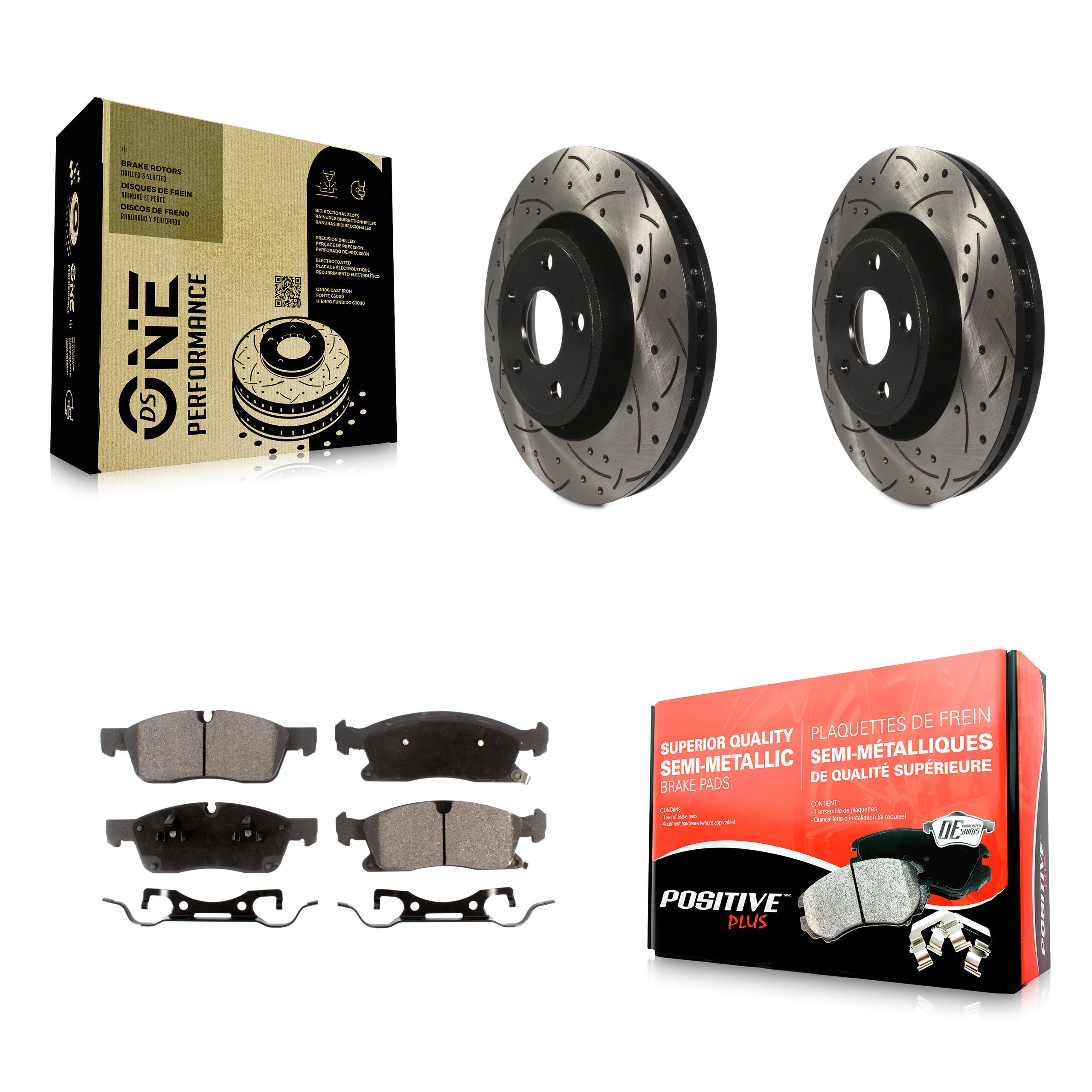 Transit Auto KDF-100053 Disc Brake Kit for 2011-2024 Jeep Grand Cherokee WK, Dodge Durango, Jeep Grand Cherokee - Front product image