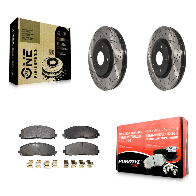 Transit Auto KDF-100054 Disc Brake Kit for 2009-2024 Chrysler Pacifica, Chrysler Grand Caravan, Chrysler Voyager & more - Front product image