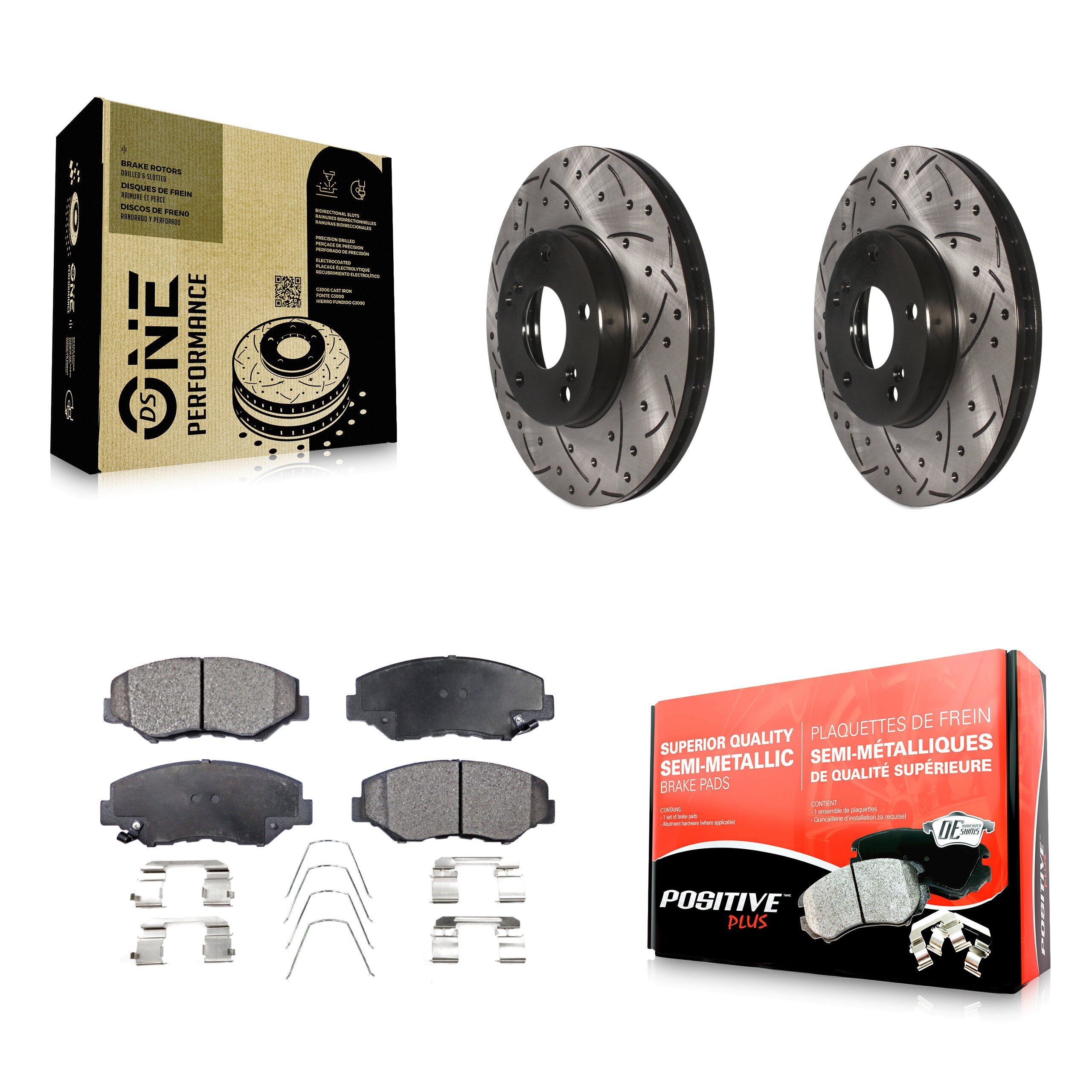 Transit Auto KDF-100065 Disc Brake Kit for 2003-2017 Honda Accord, Honda CR-Z, Honda Civic & more - Front product image