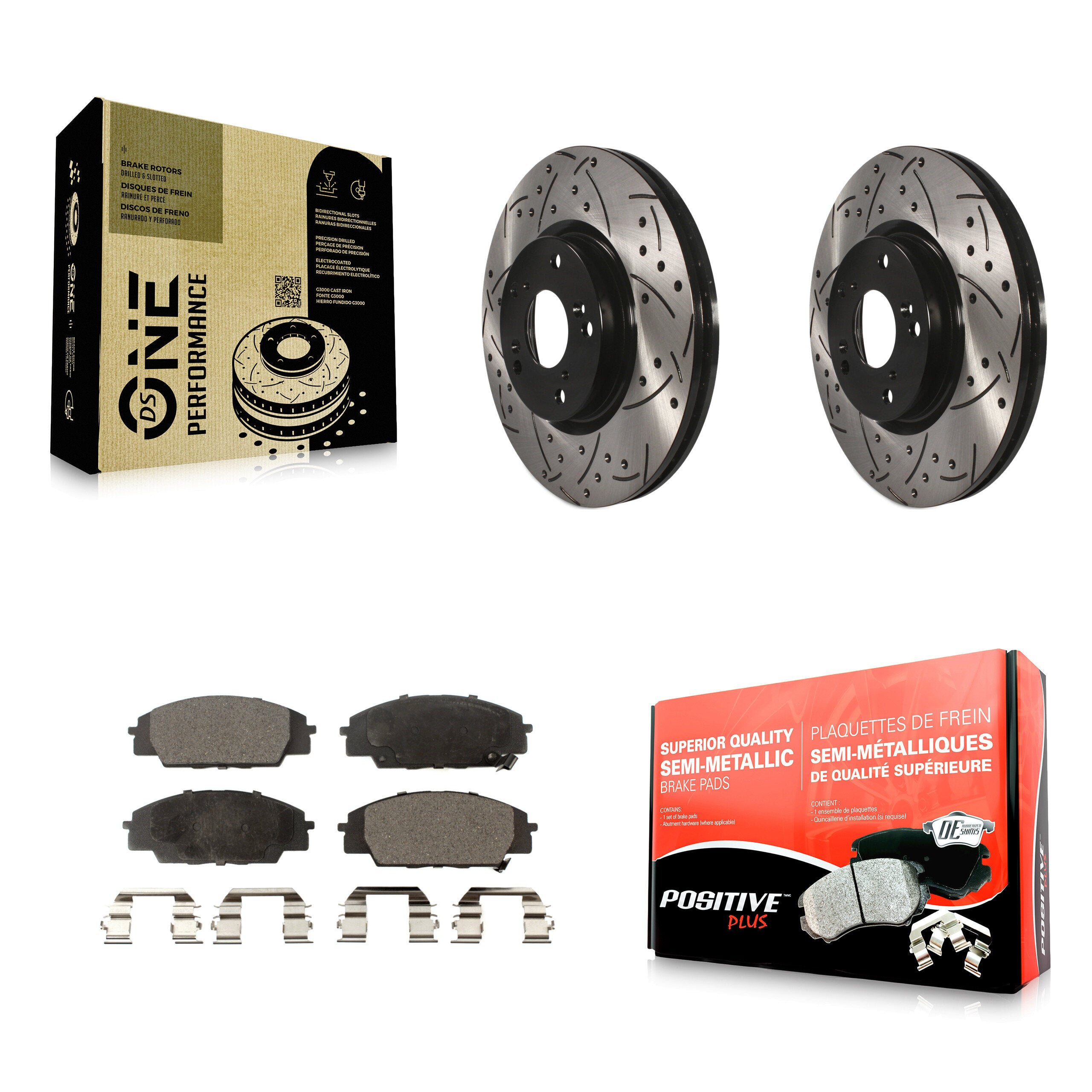 Transit Auto KDF-100069 Disc Brake Kit for 2002-2011 Acura CSX, Honda Civic, Acura RSX - Front product image