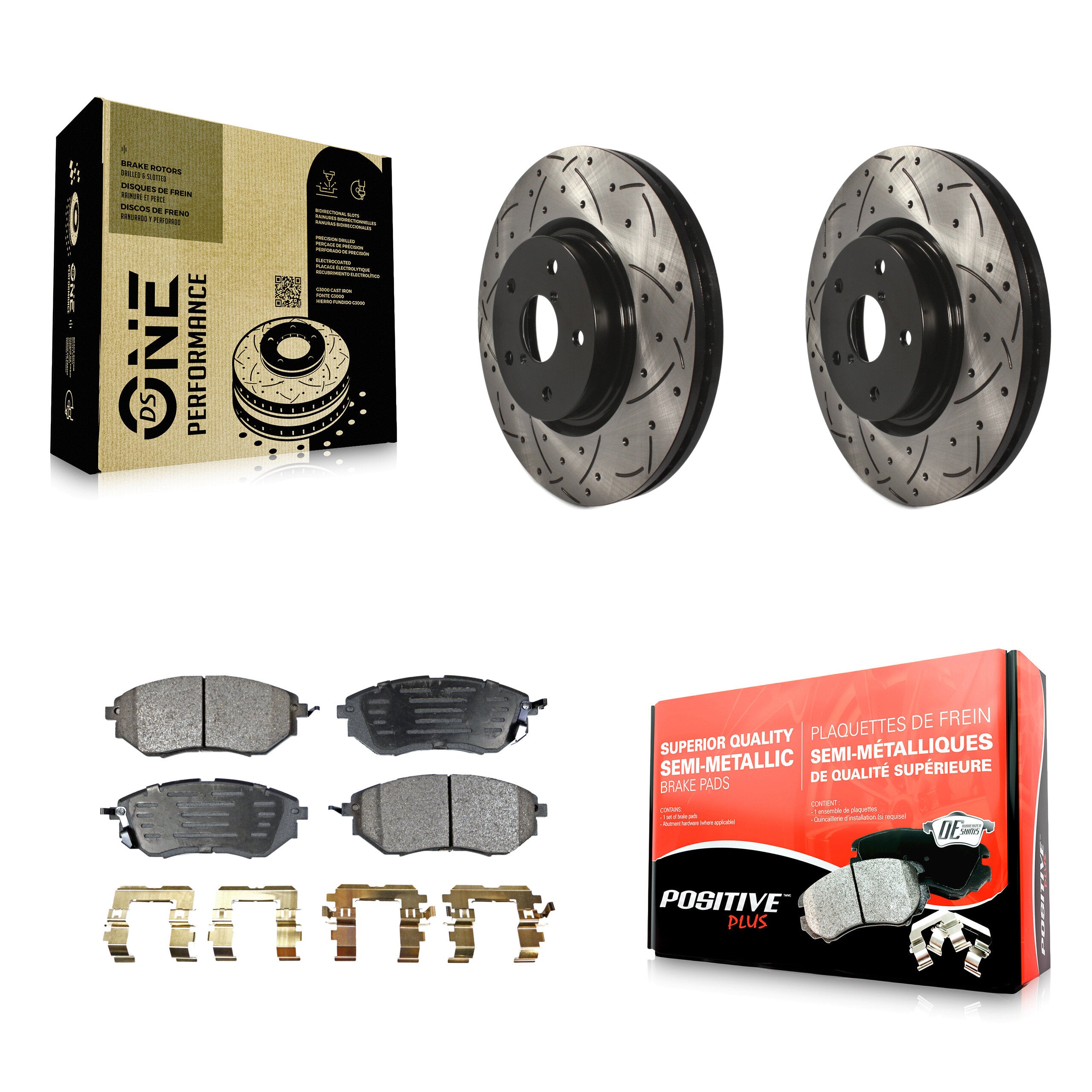 Transit Auto KDF-100077 Disc Brake Kit for 2006-2021 Subaru Legacy, Subaru Outback, Subaru WRX & more - Front product image
