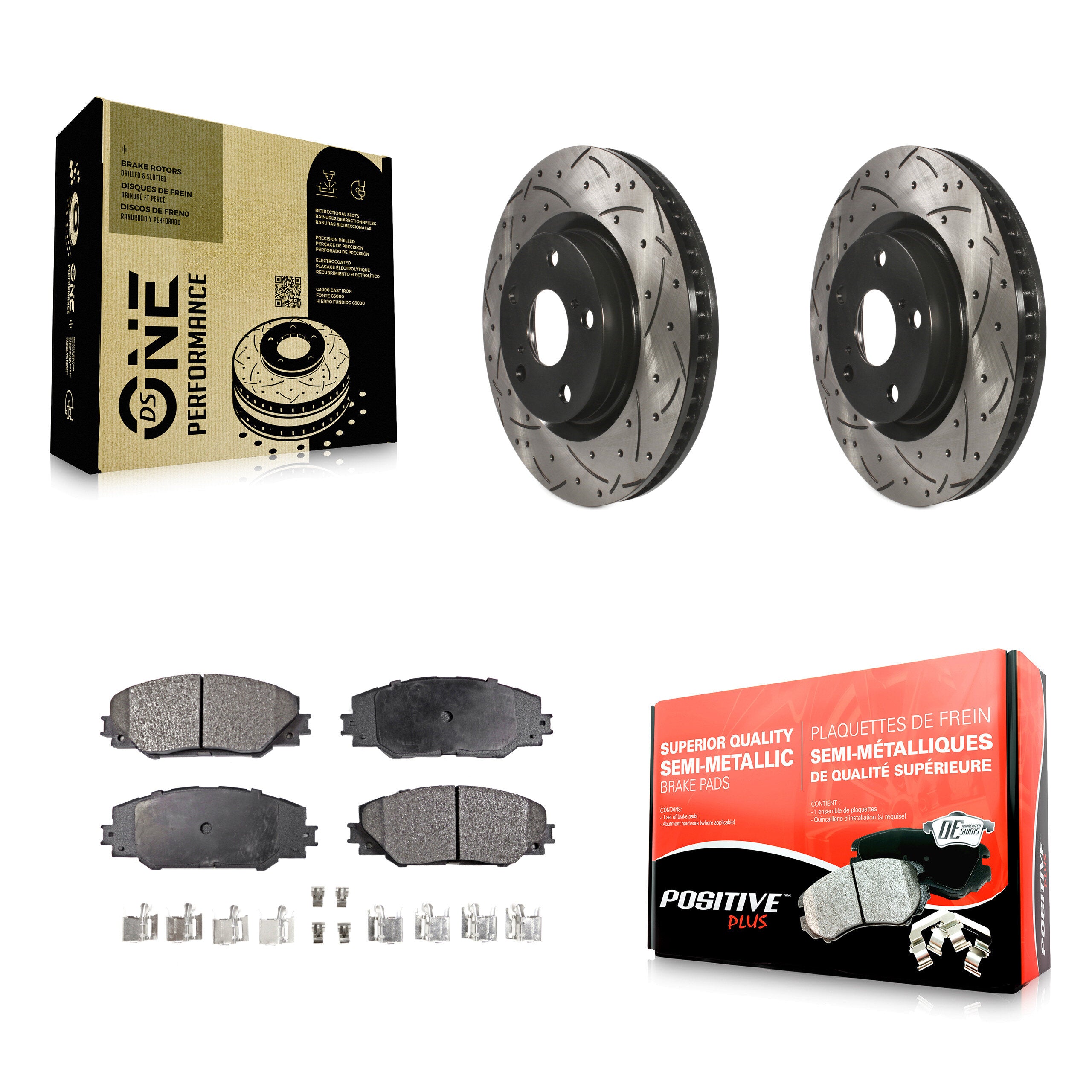 Transit Auto KDF-100097 Disc Brake Kit for 2006-2020 Toyota RAV4, Toyota Corolla iM, Scion iM & more - Front product image