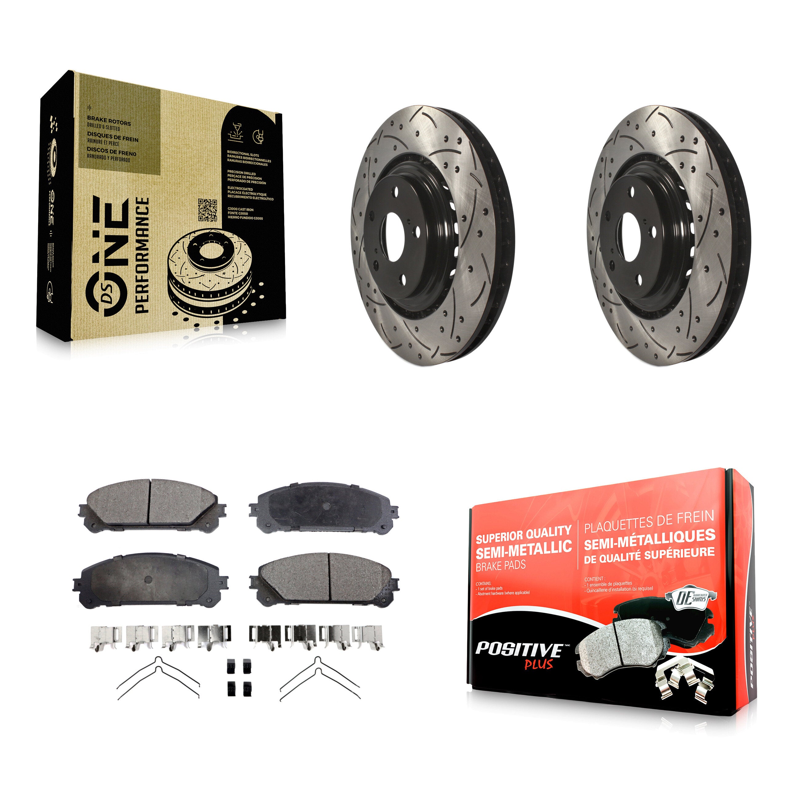 Transit Auto KDF-100117 Disc Brake Kit for 2008-2021 Lexus NX300, Lexus NX200t, Lexus NX300h & more - Front product image