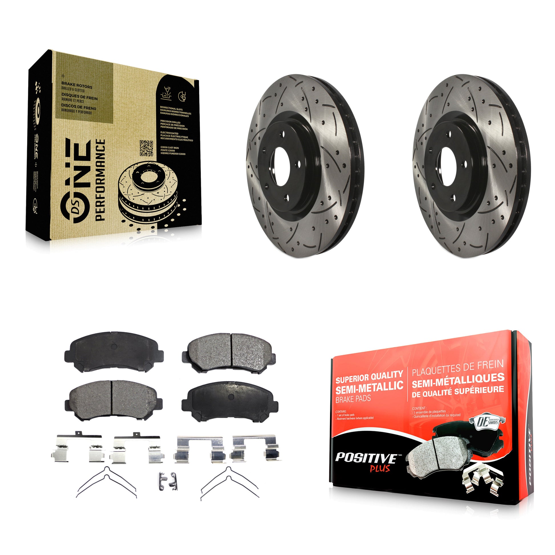 Transit Auto KDF-100120 Disc Brake Kit for 2007-2017 Nissan Juke, Nissan Sentra - Front product image