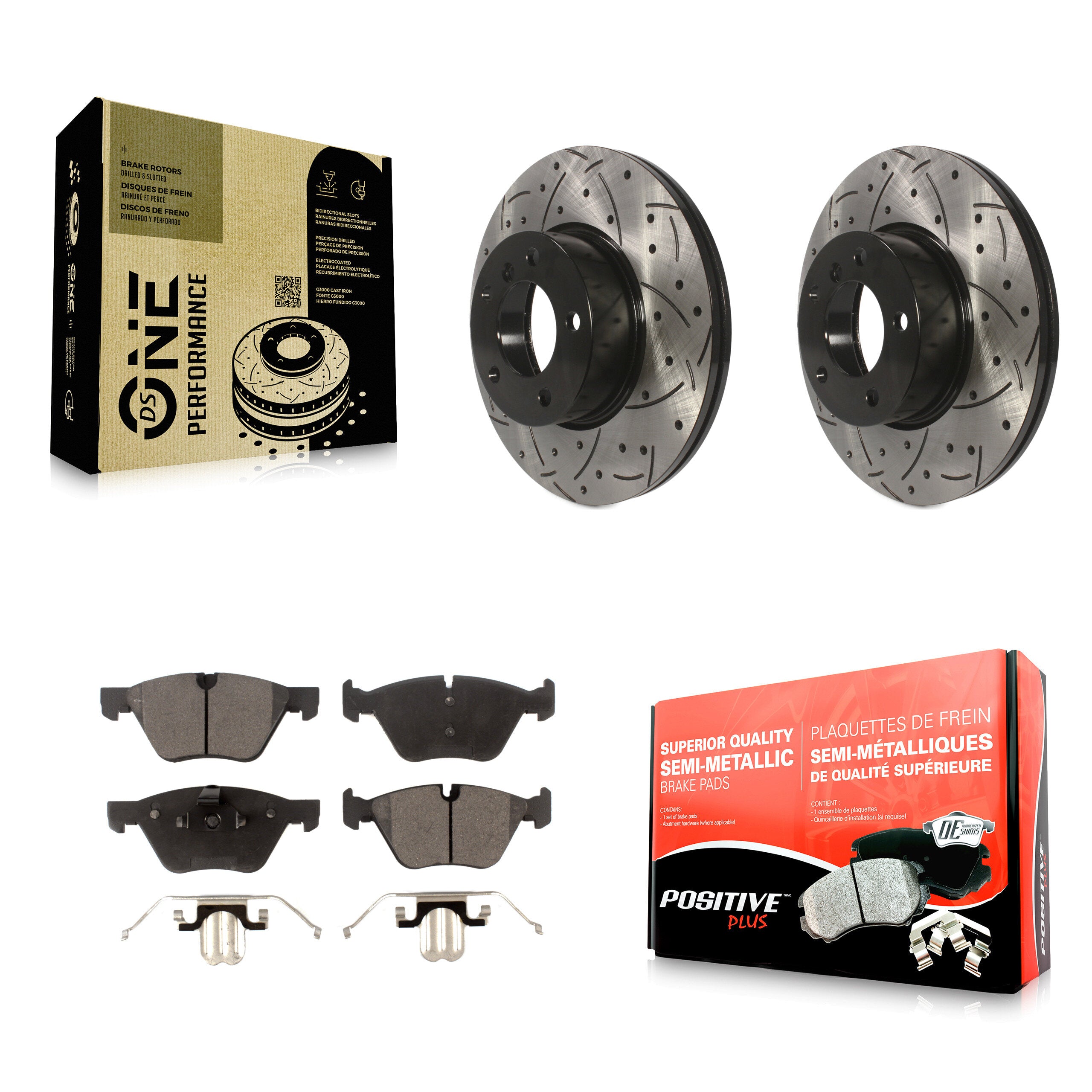 Transit Auto KDF-100121 Disc Brake Kit for 2007-2012 BMW X1, BMW 328xi - Front product image